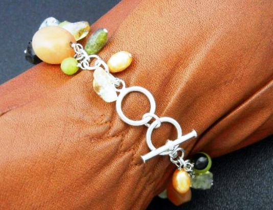 Silpada Sterling Silver Cha Cha Gemstones Bracelet