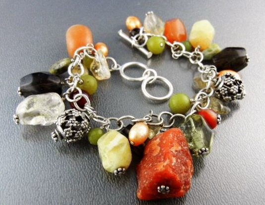 Silpada Sterling Silver Cha Cha Gemstones Bracelet