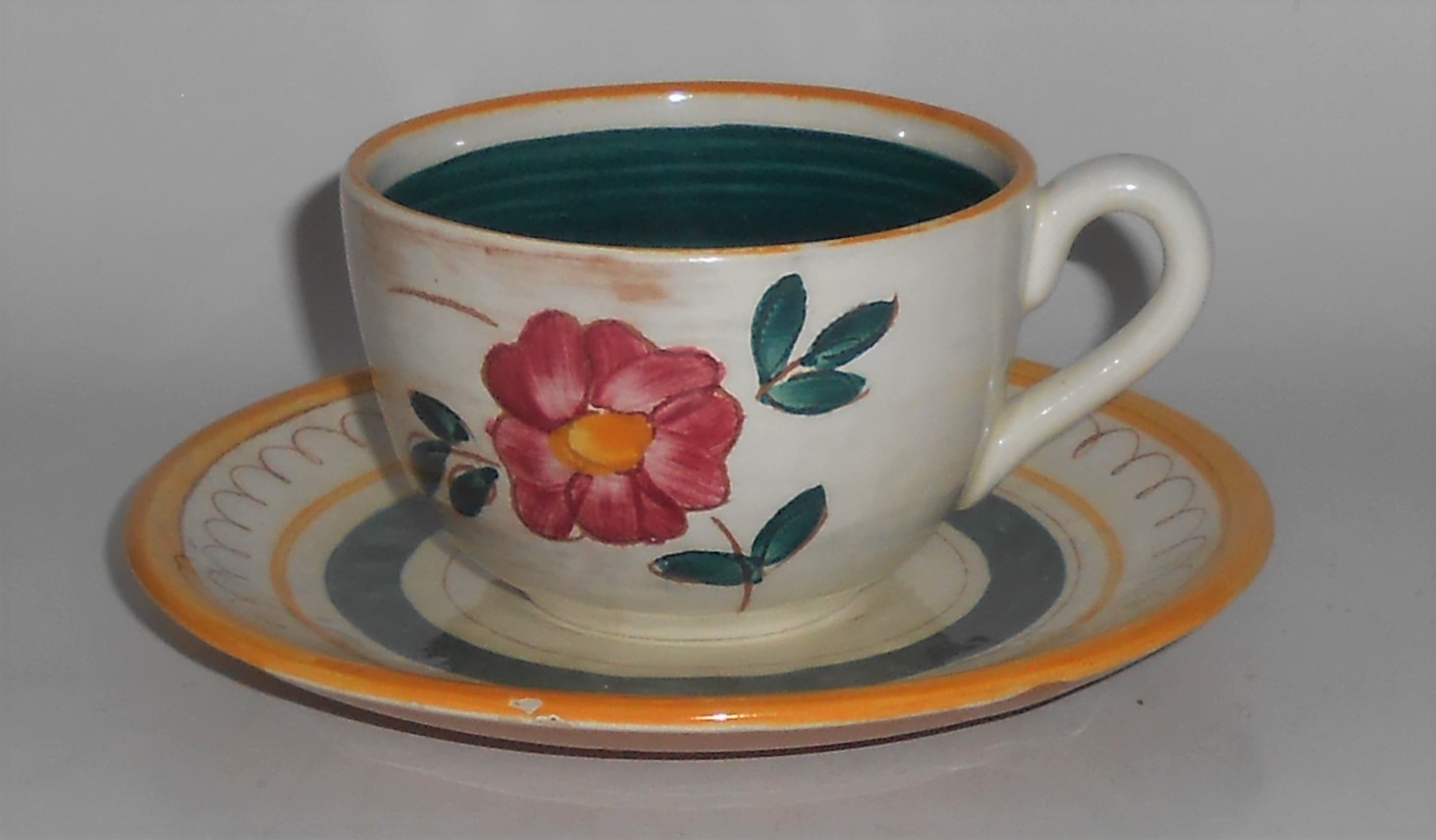 Stangl Pottery Garden Flower Cup & Saucer Set