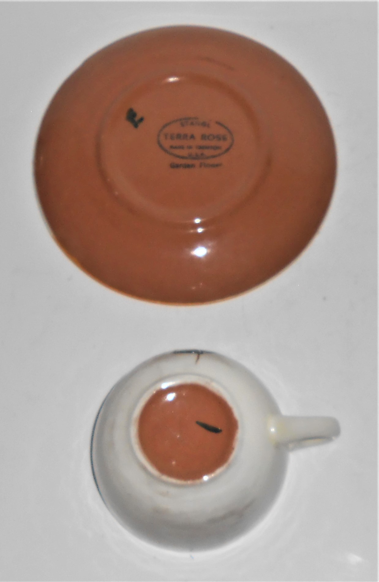 Stangl Pottery Garden Flower Cup & Saucer Set
