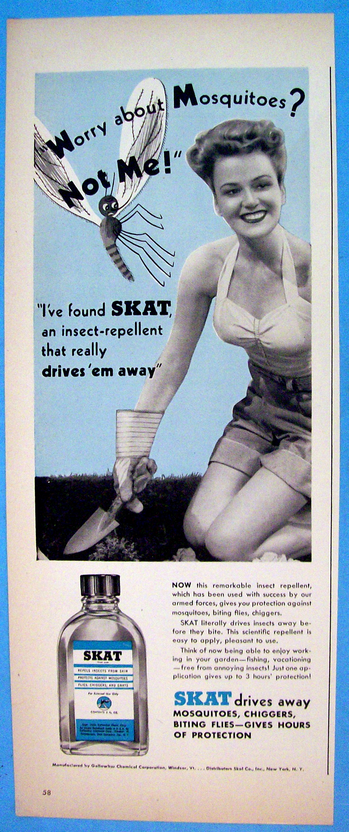 1944 Skat with Woman Gardening