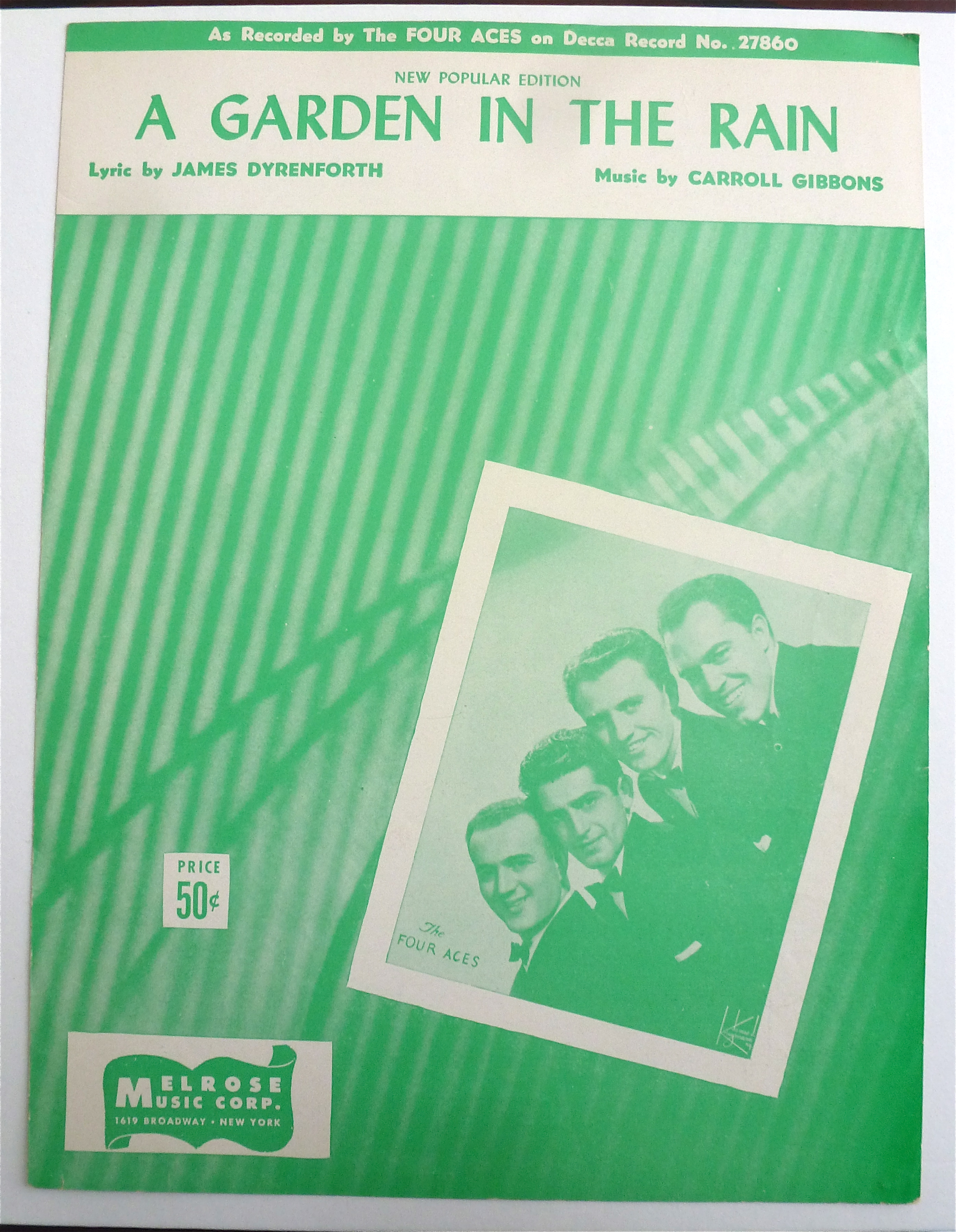 Sheet Music For 1946 A Garden In The Rain