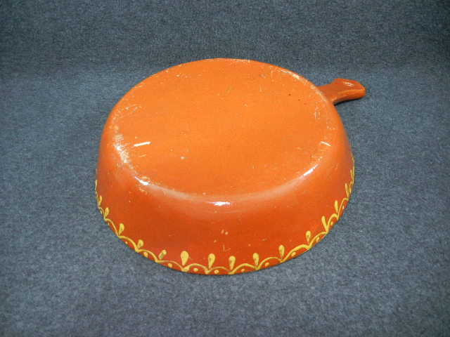 Mexican Pottery Tlaquepaque Hand Decorated Skillet