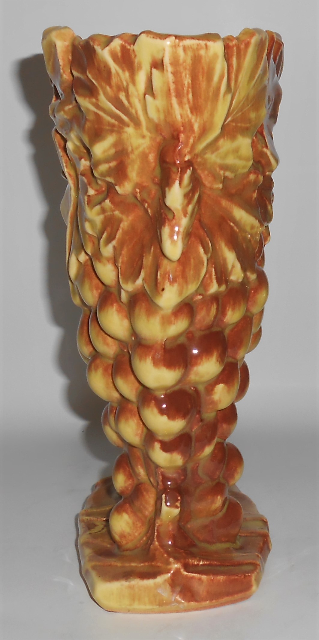 Vintage McCoy Pottery Large Duotone Grape Vase