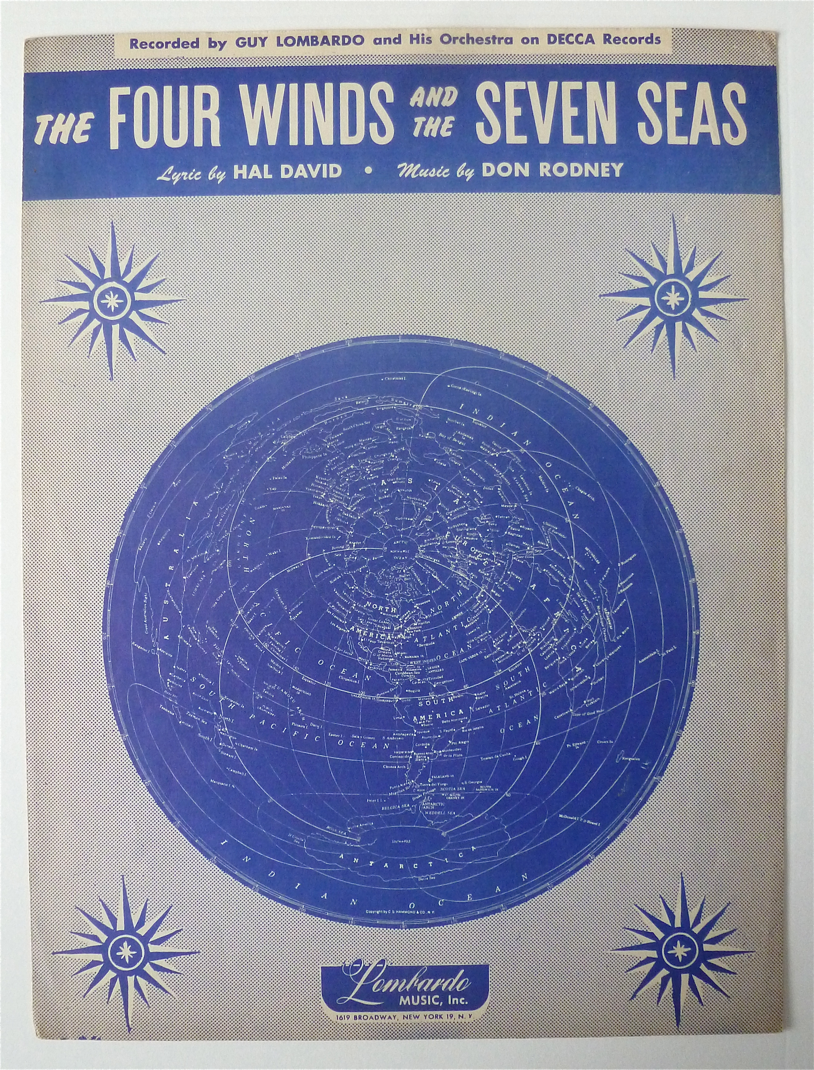 Sheet Music For 1949 The Four Winds & The Seven Seas