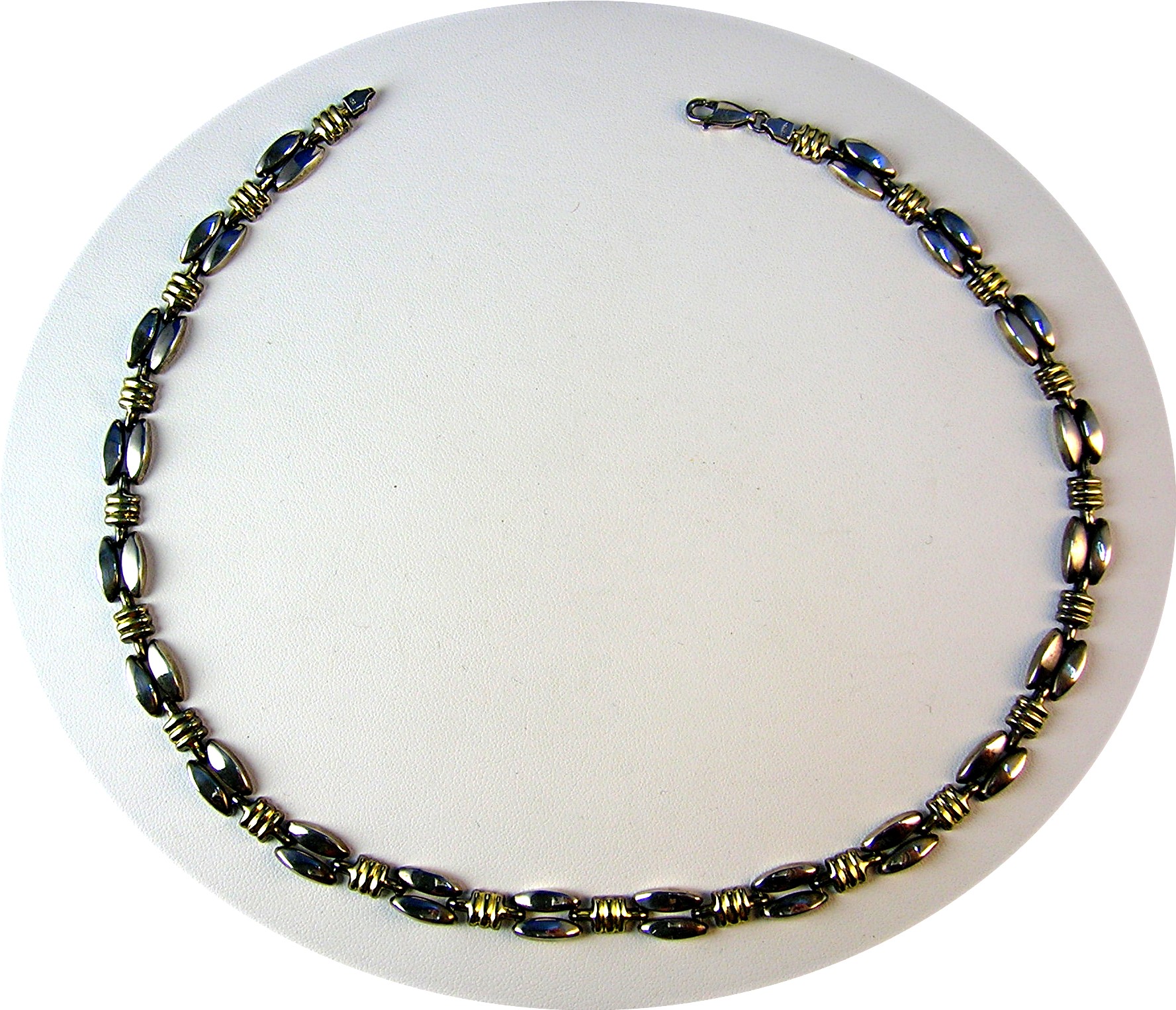 Sterling Silver  Gold Necklace Italy