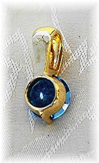 Pendant 14KGold & Heart Shaped Blue Topaz