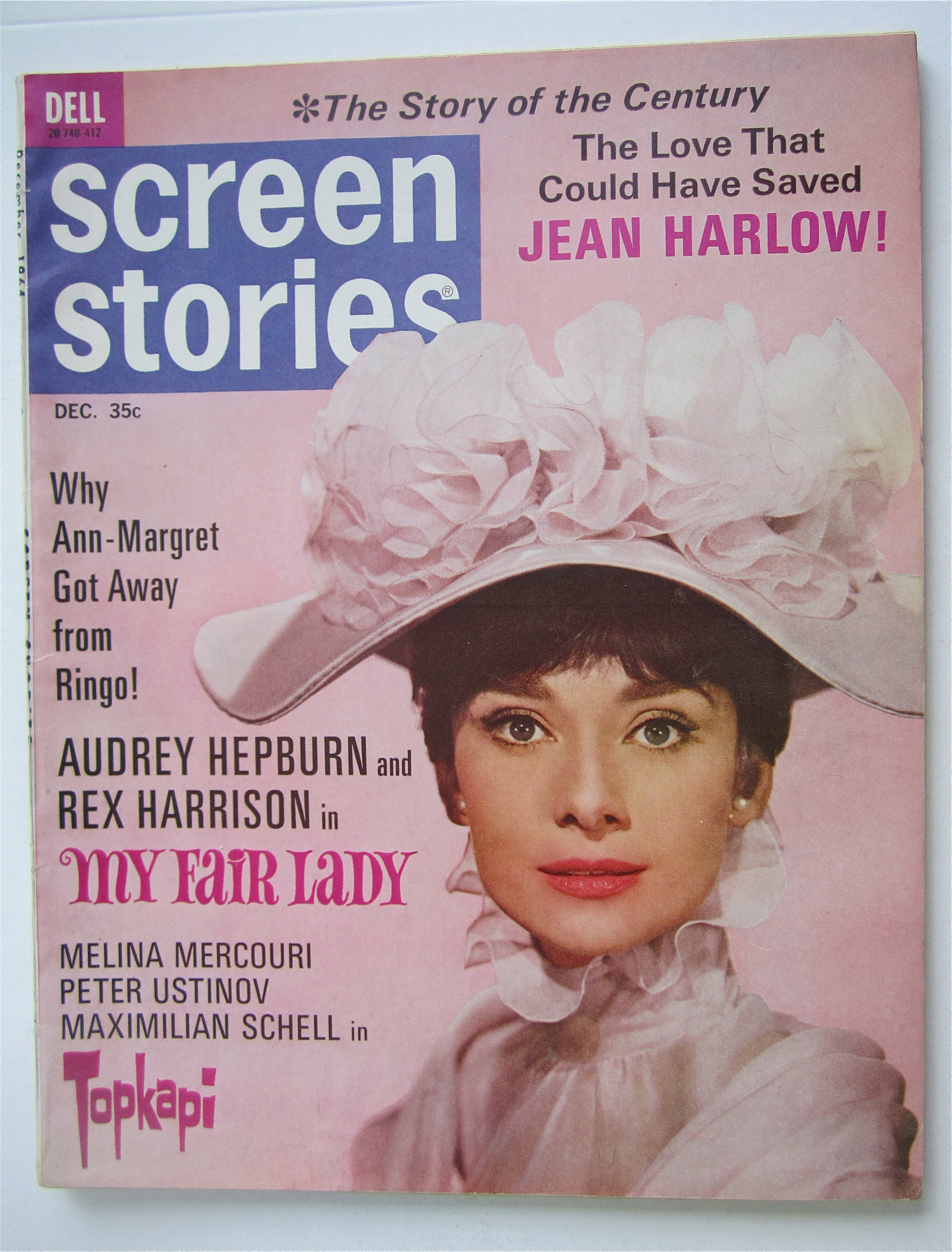 Screen Stories Magazine December 1964 Audrey Hepburn