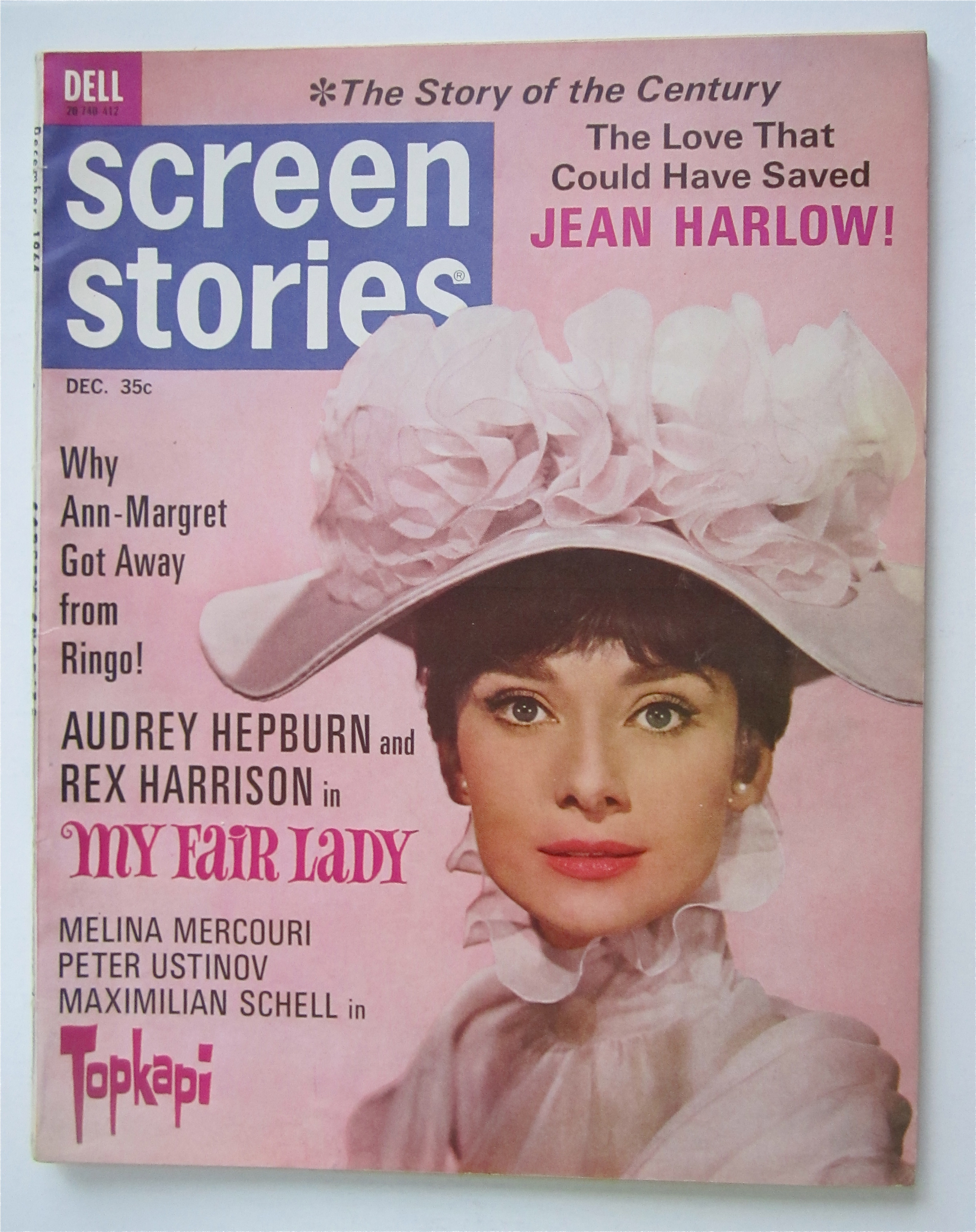 Screen Stories Magazine December 1964 Audrey Hepburn