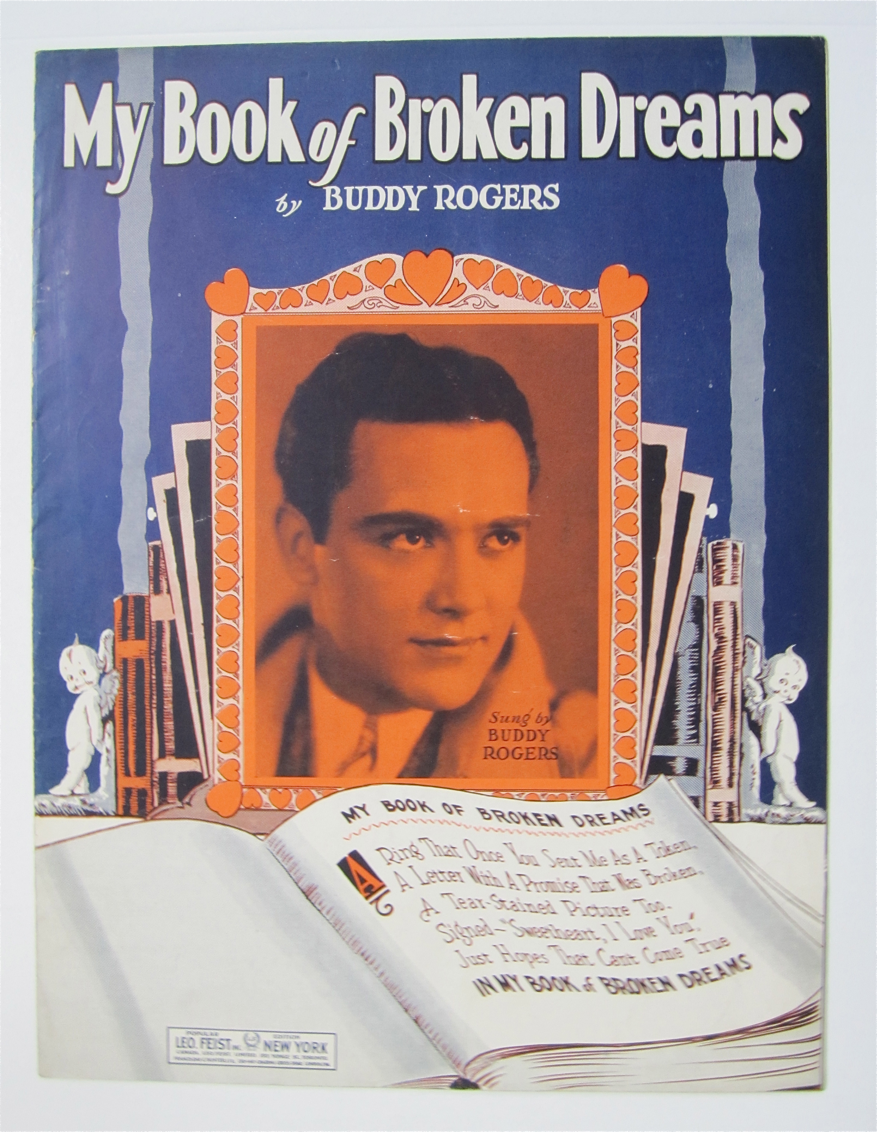 Sheet Music 1929 My Book Of Broken Dreams