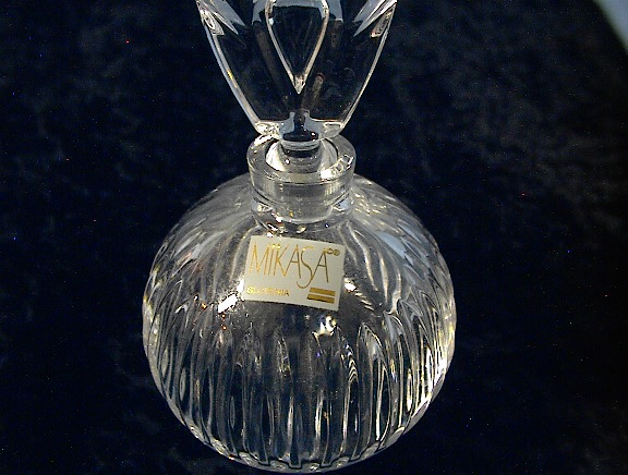 Elegant Crystal Perfume Bottle by Mikasa.