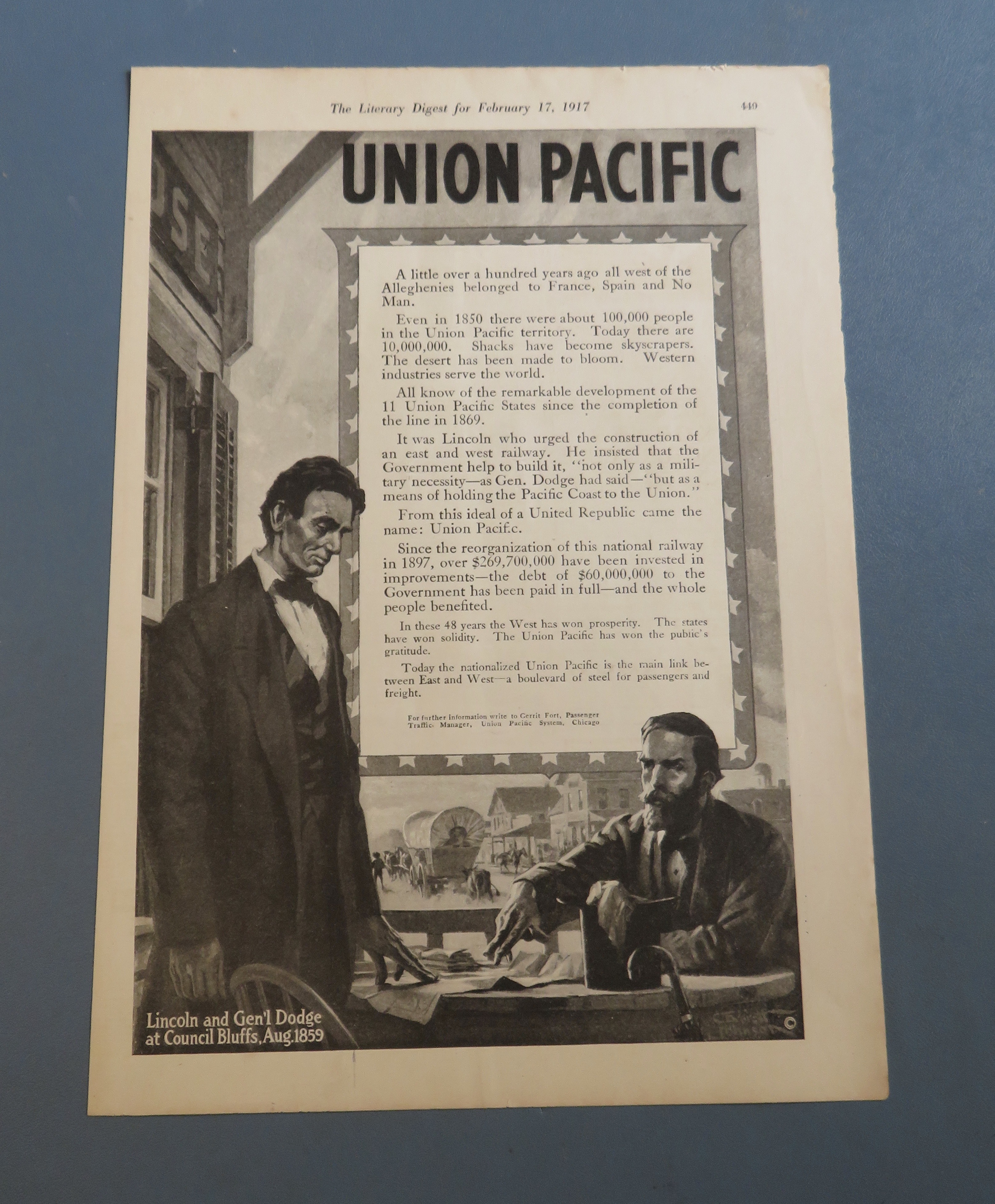 1917 Union Pacific with Lincoln & General Dodge