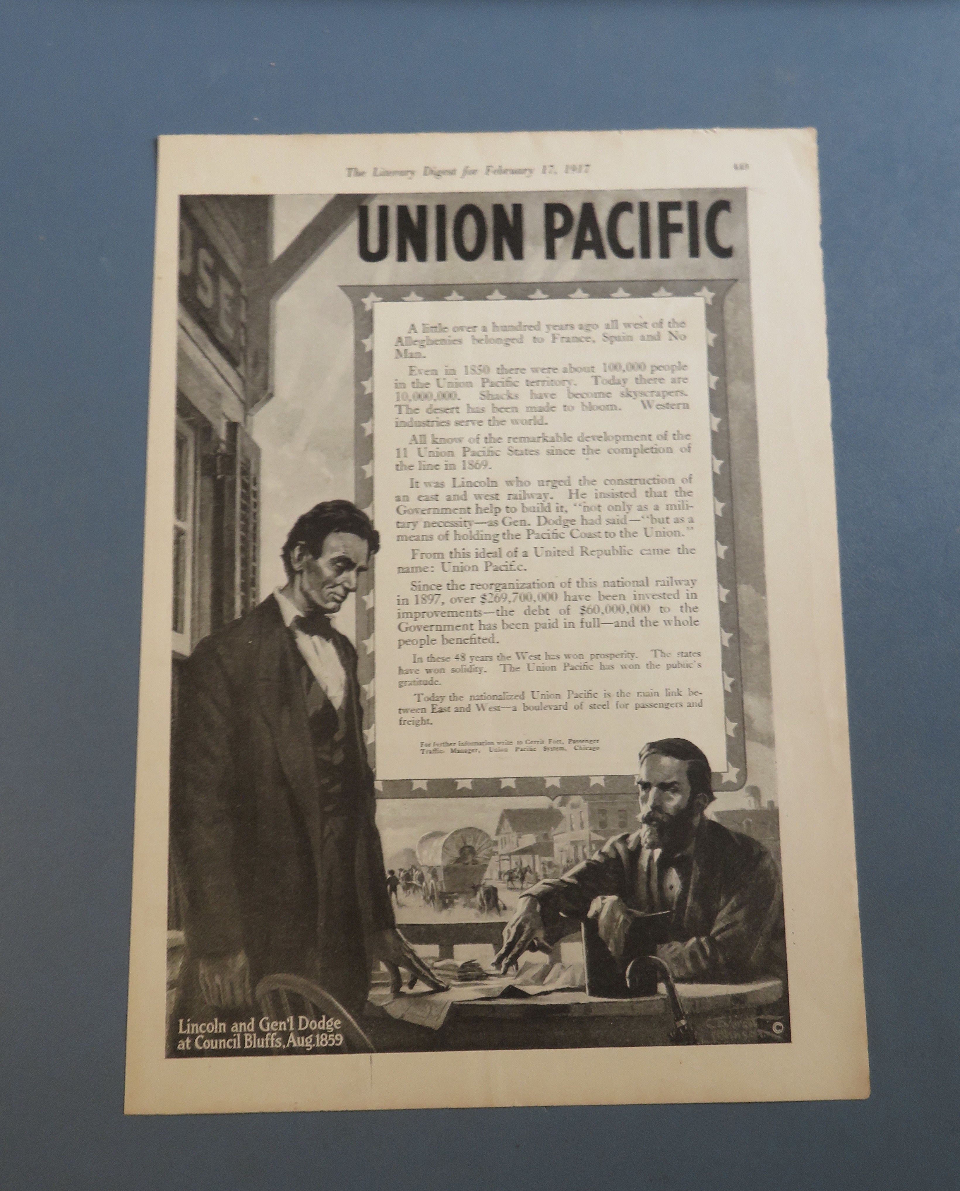 1917 Union Pacific with Lincoln & General Dodge