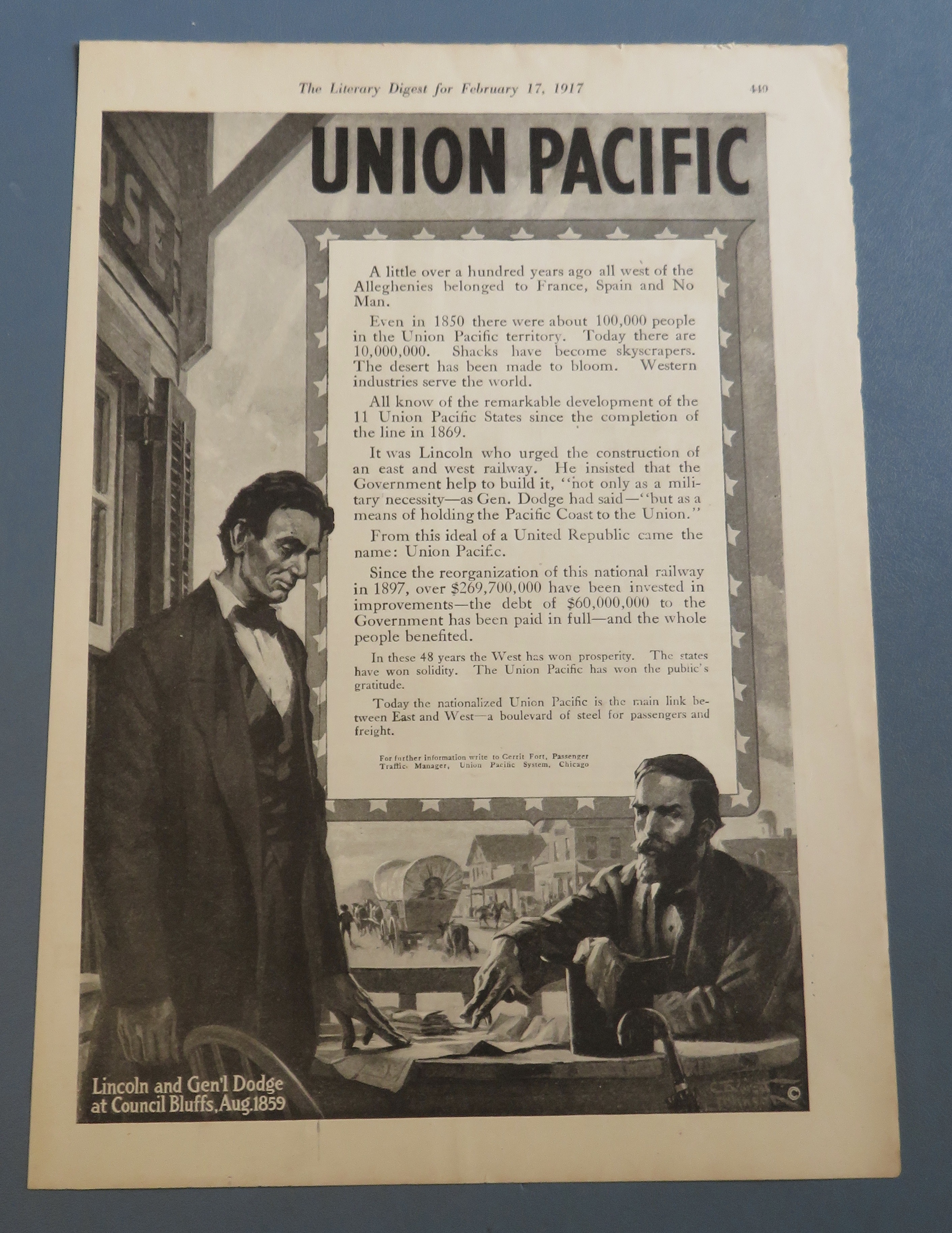1917 Union Pacific with Lincoln & General Dodge