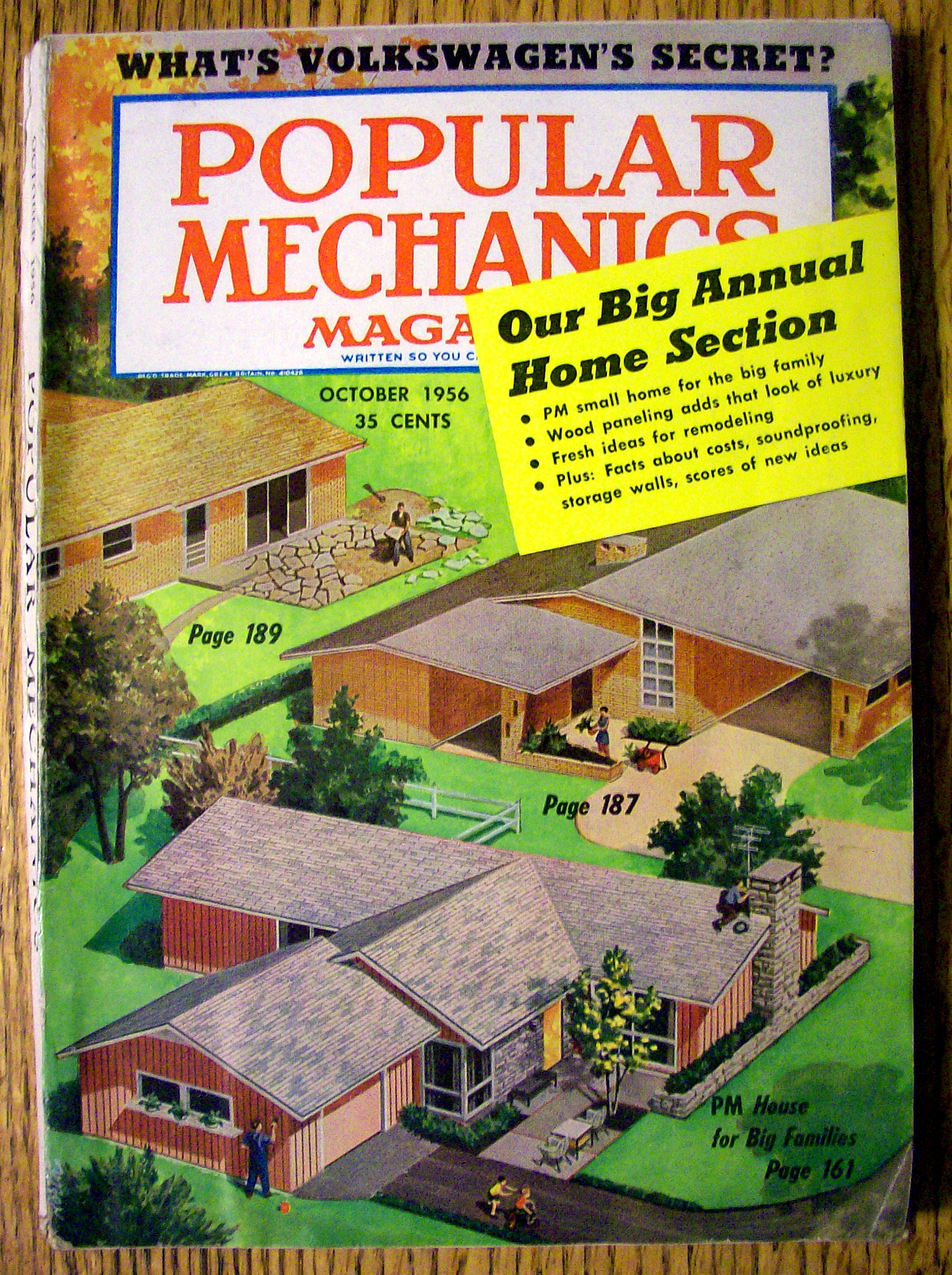 Popular Mechanics October 1956 Big Annual Home Section