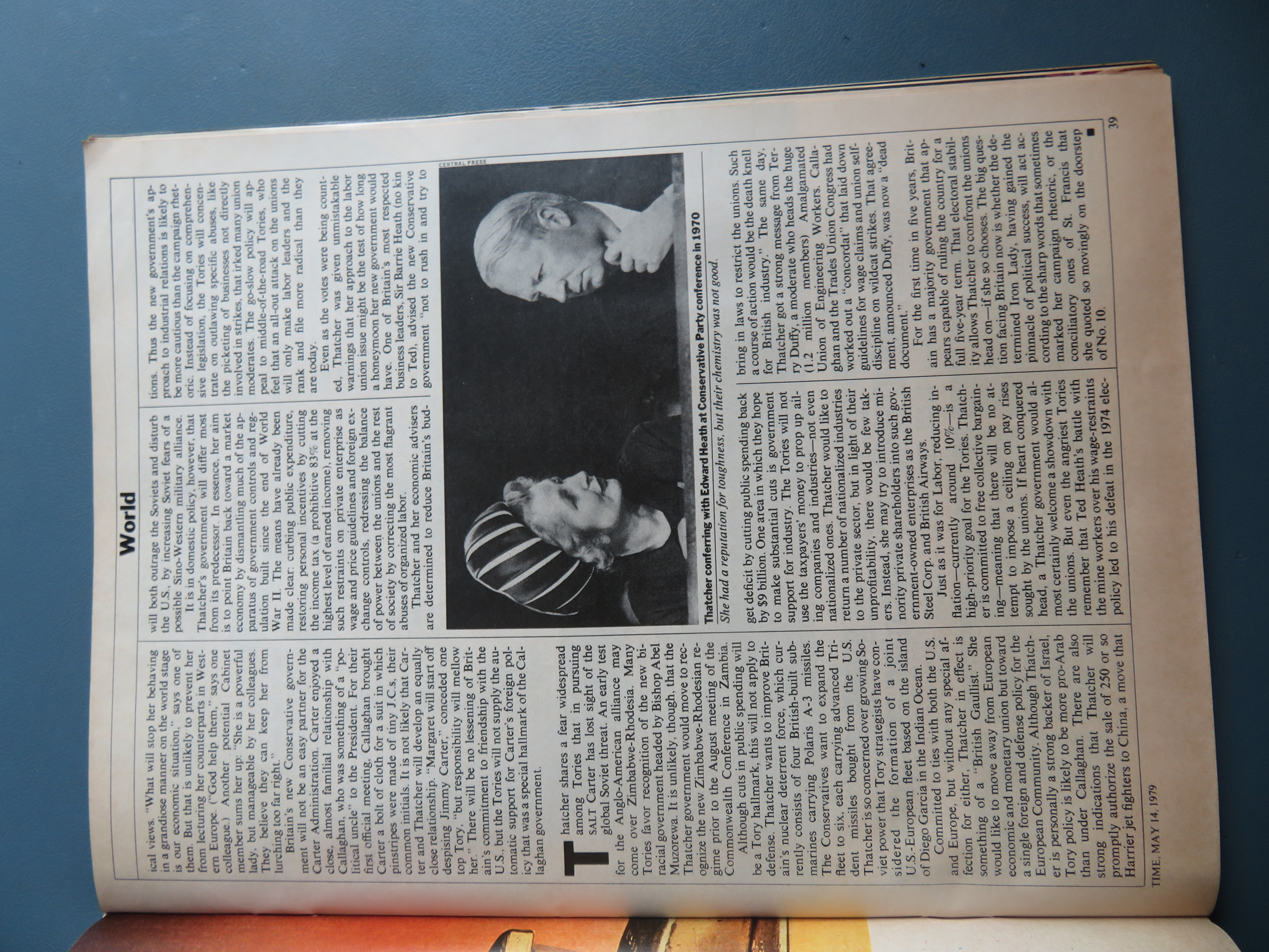Time Magazine May 14, 1979 Margaret Thatcher