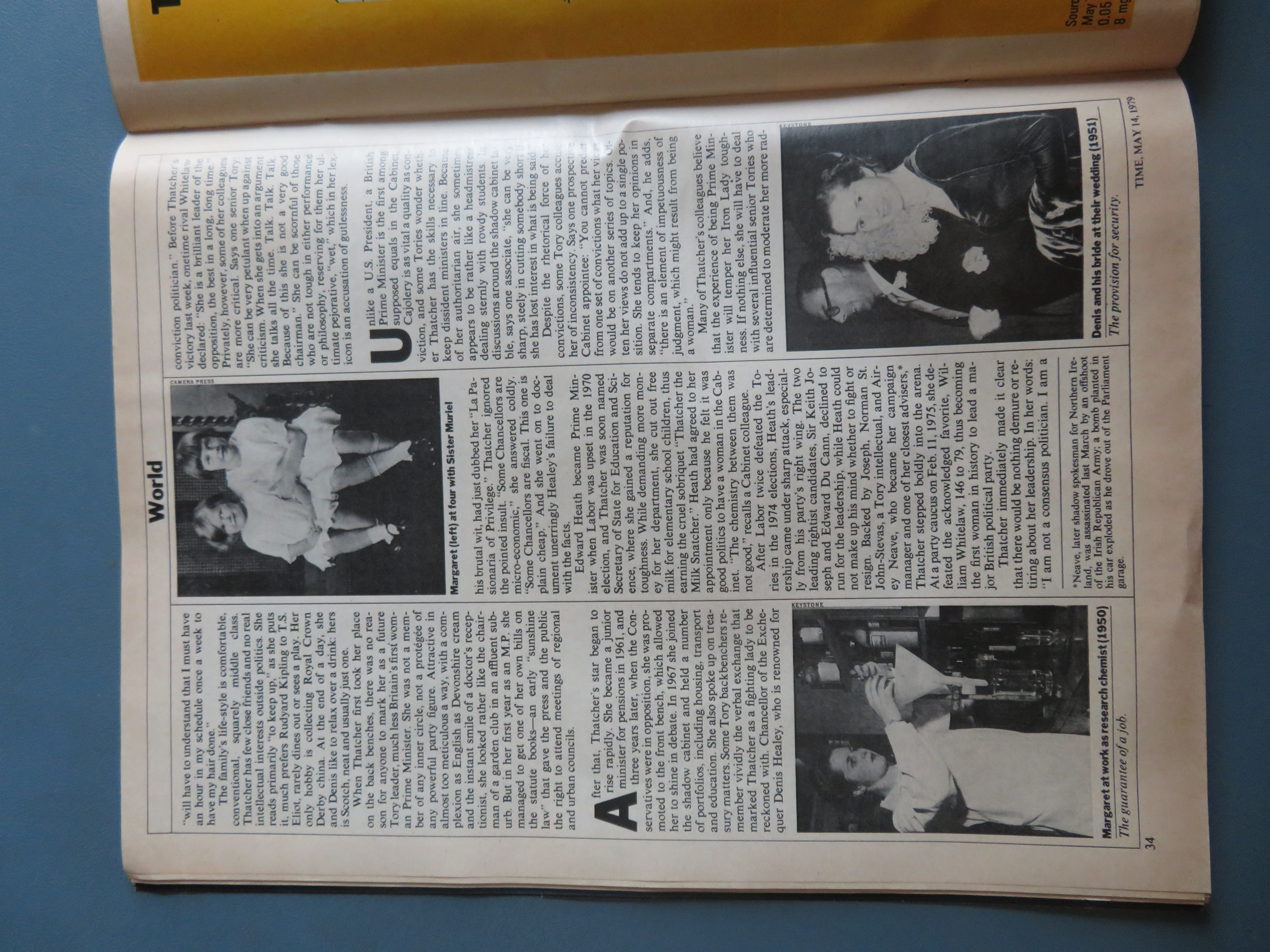 Time Magazine May 14, 1979 Margaret Thatcher