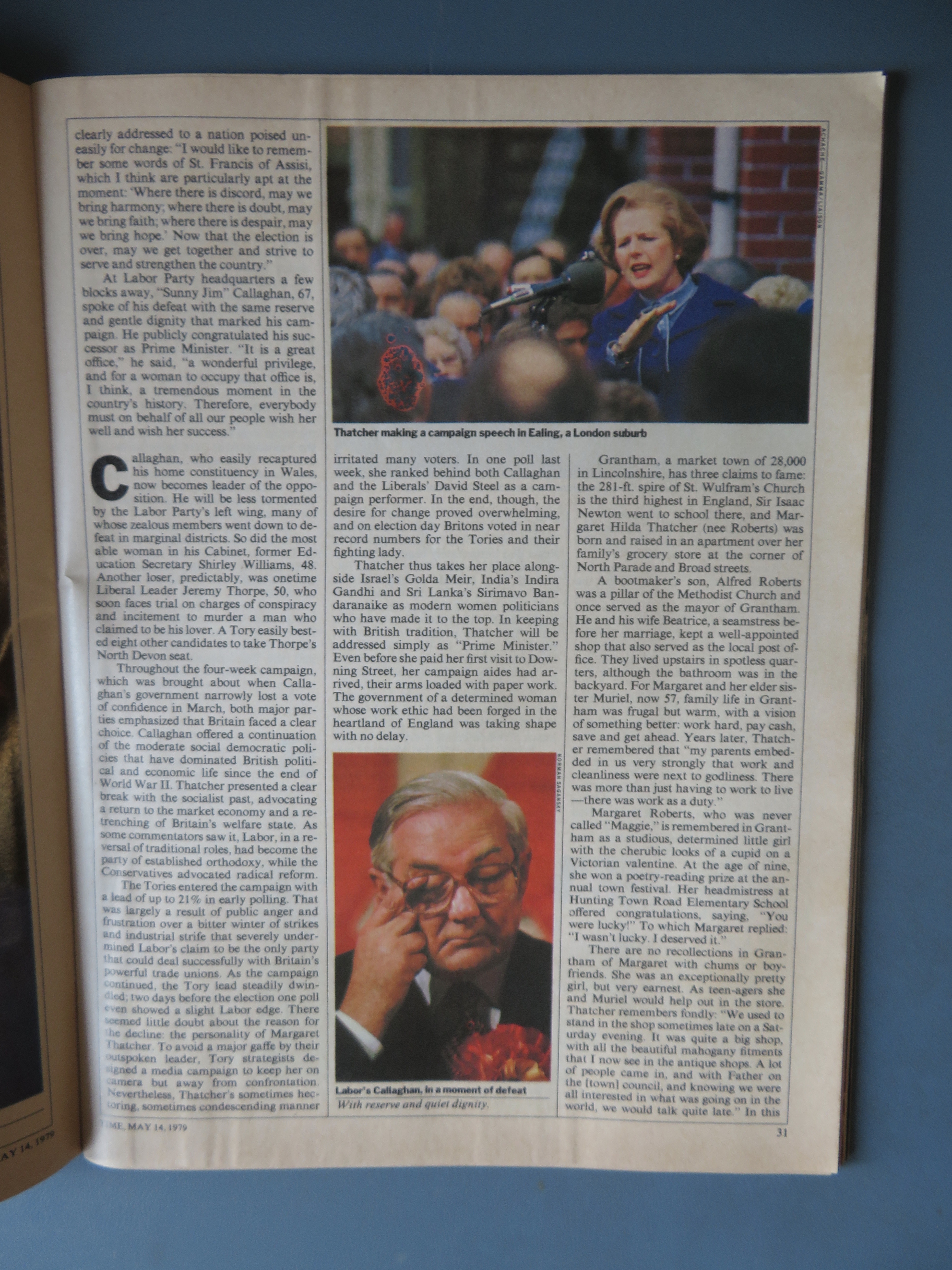 Time Magazine May 14, 1979 Margaret Thatcher