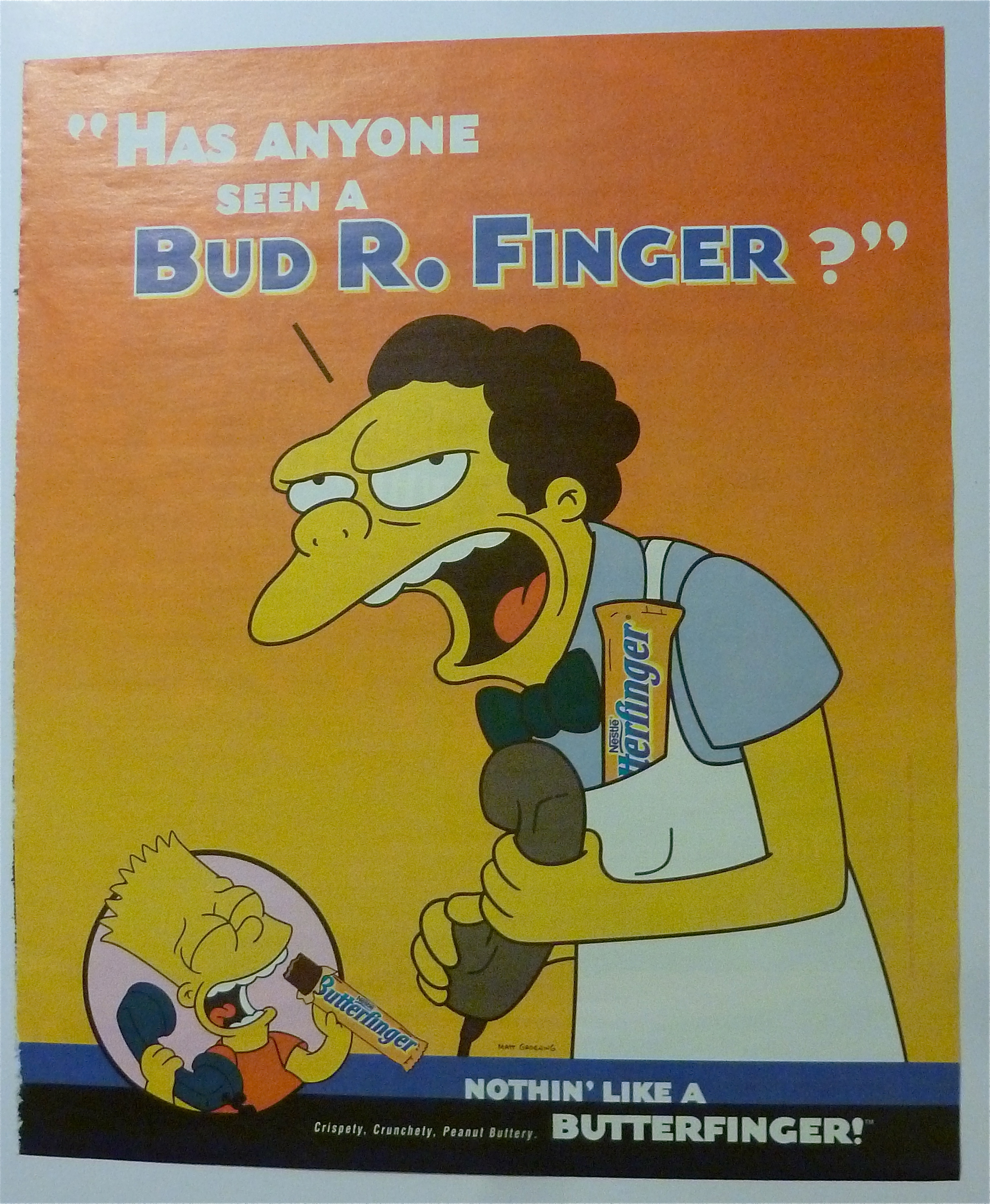 2001 Butterfinger Candy Bar with Bart Simpson