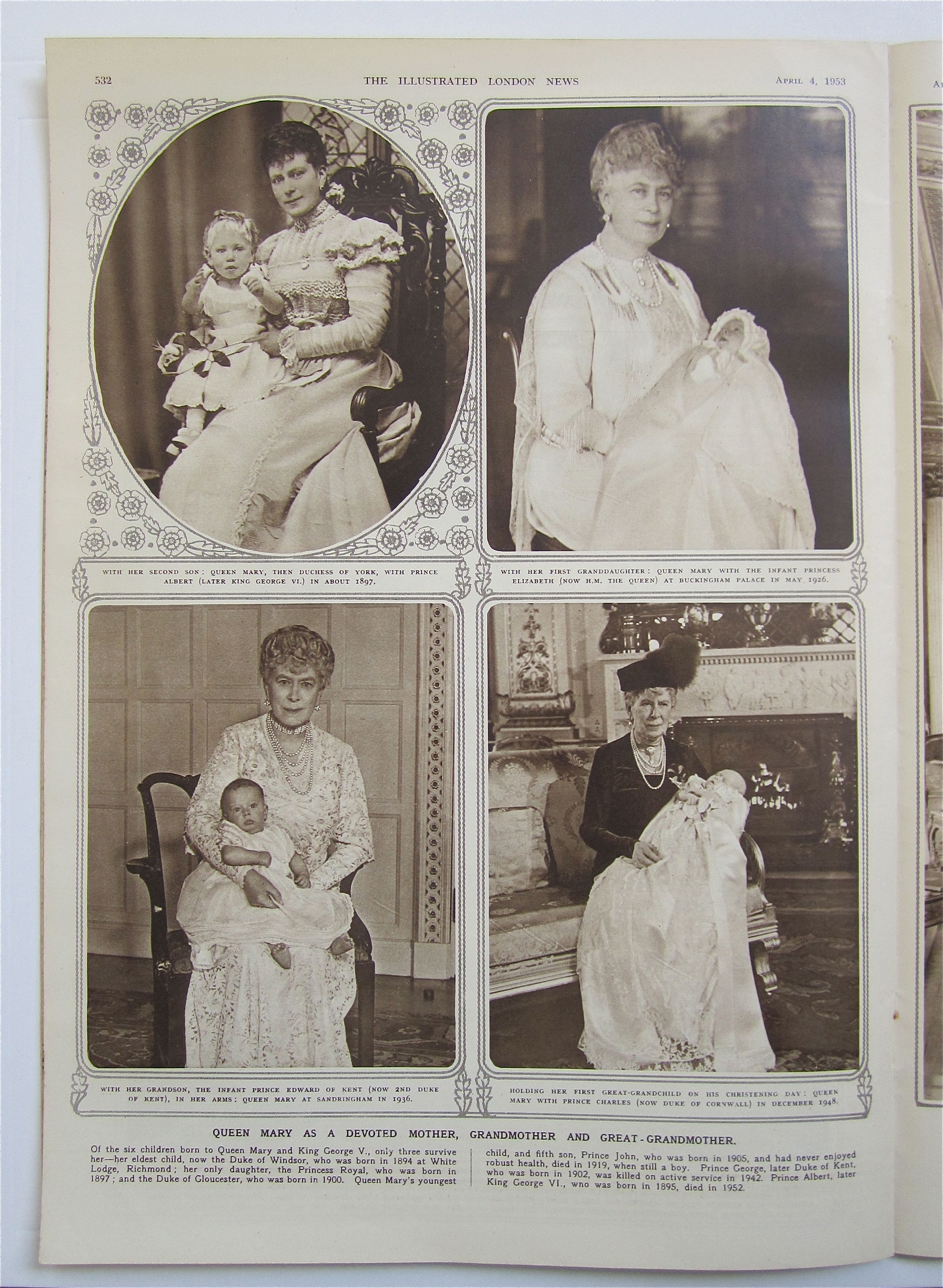 London News Magazine April 4, 1953 Queen Mary