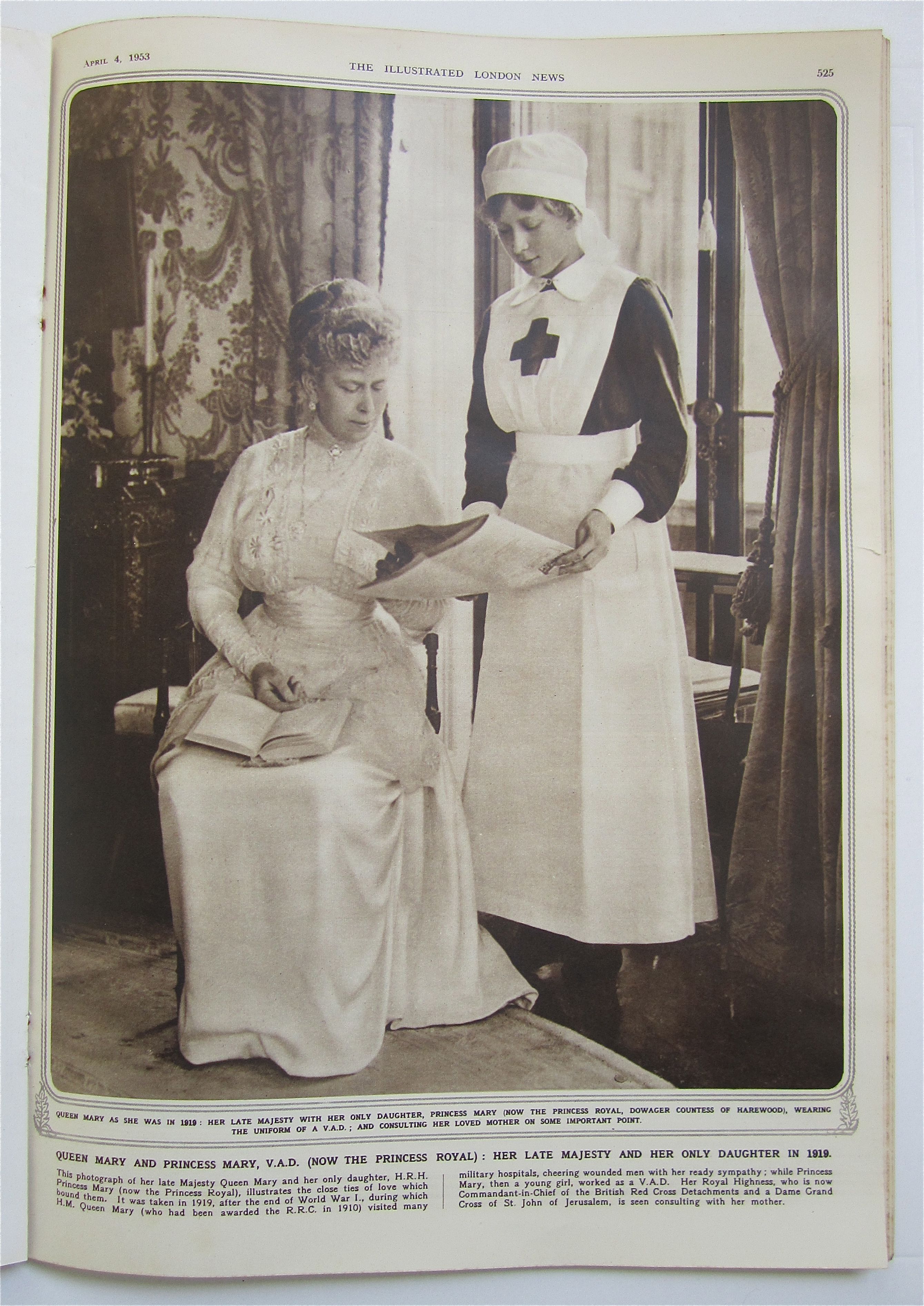 London News Magazine April 4, 1953 Queen Mary