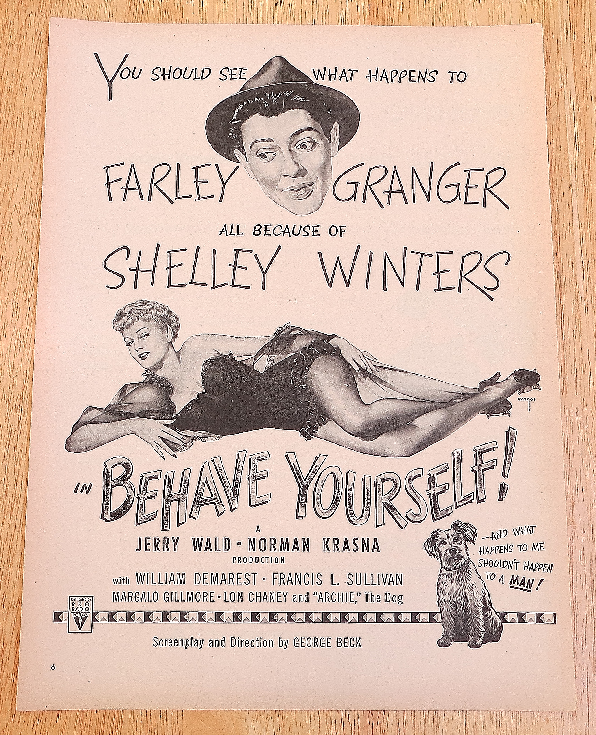 1951 Behave Yourself With Shelley Winters