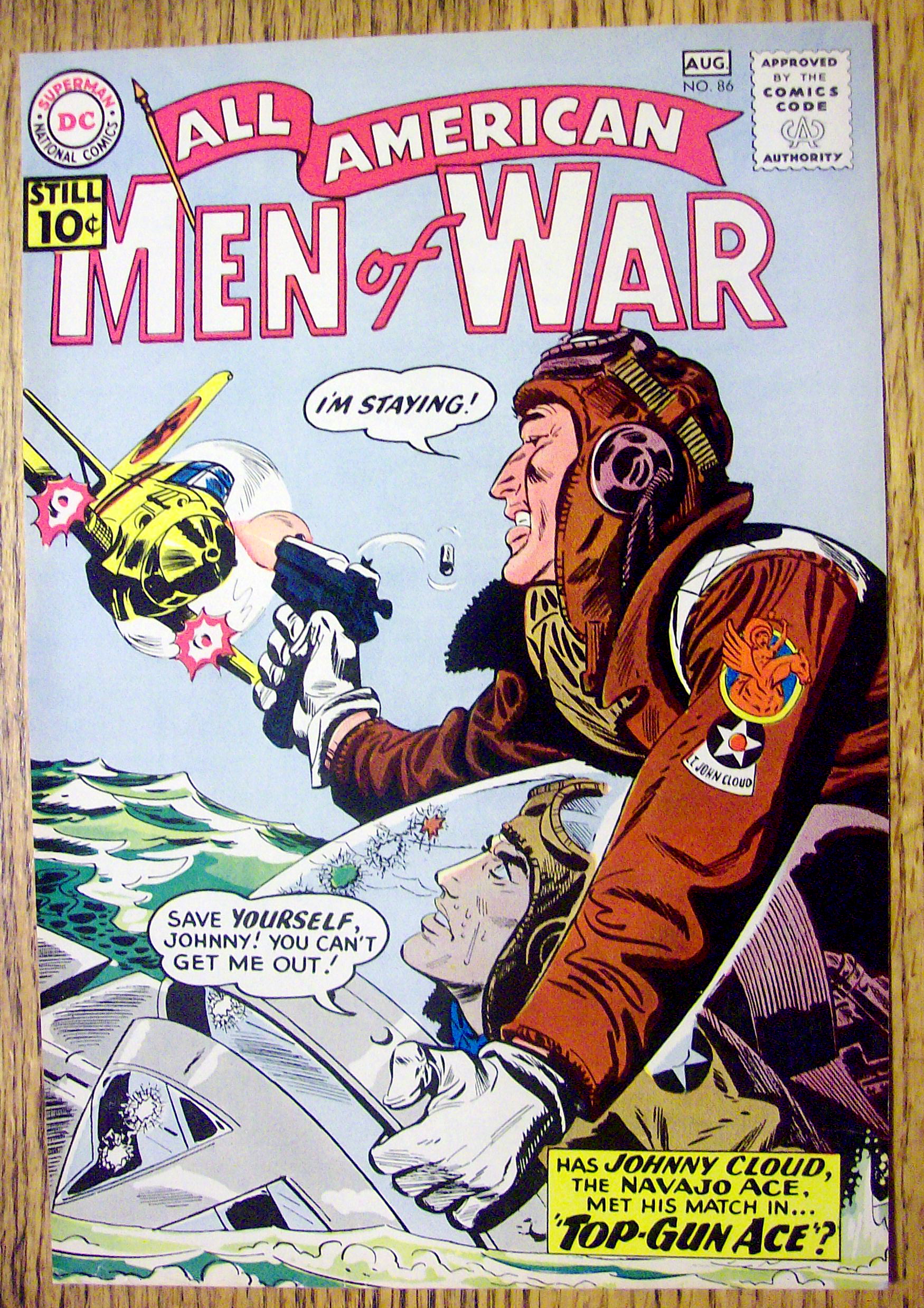 All American Men of War Comic Cover-August 1961-Top Gun