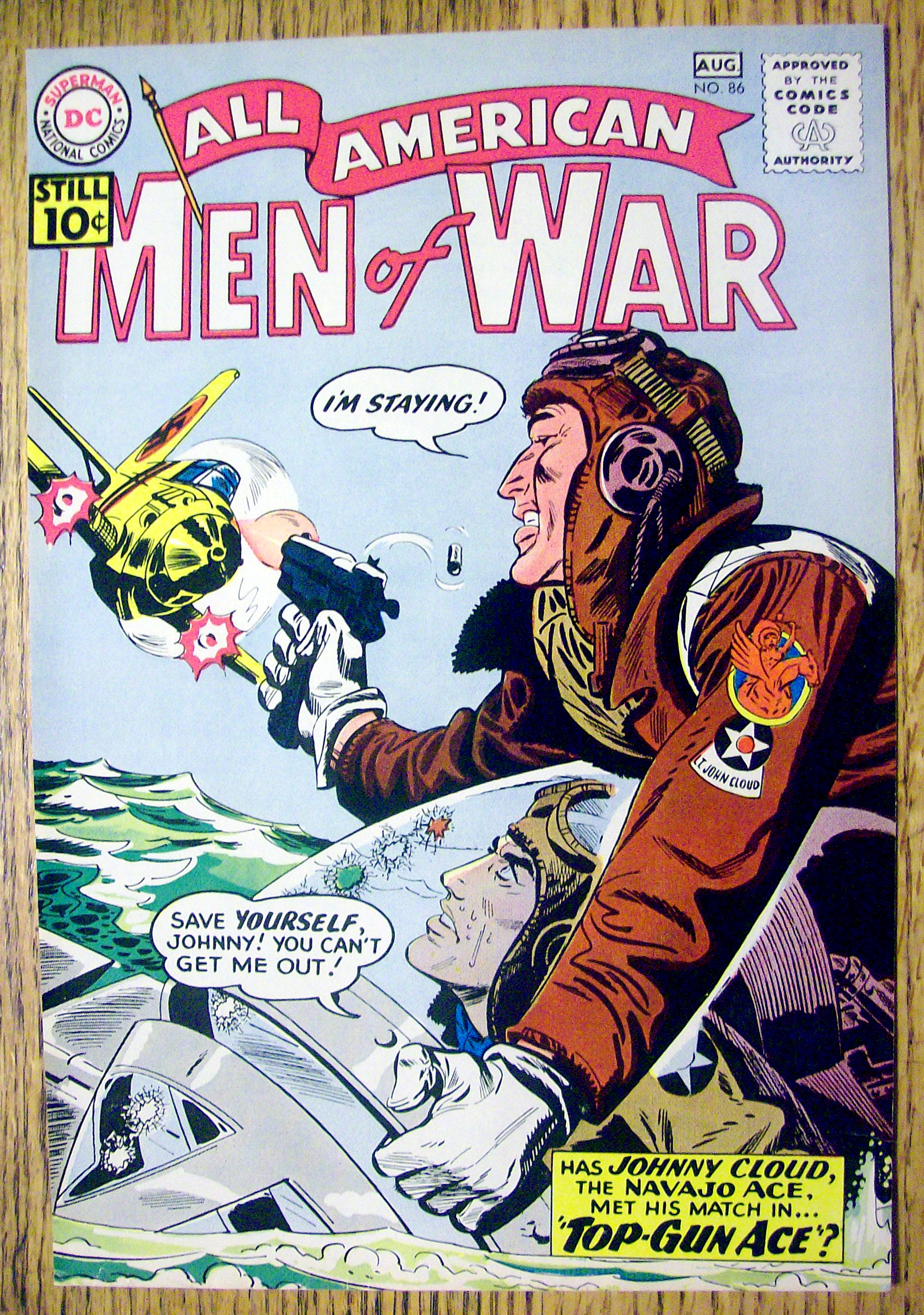 All American Men of War Comic Cover-August 1961-Top Gun