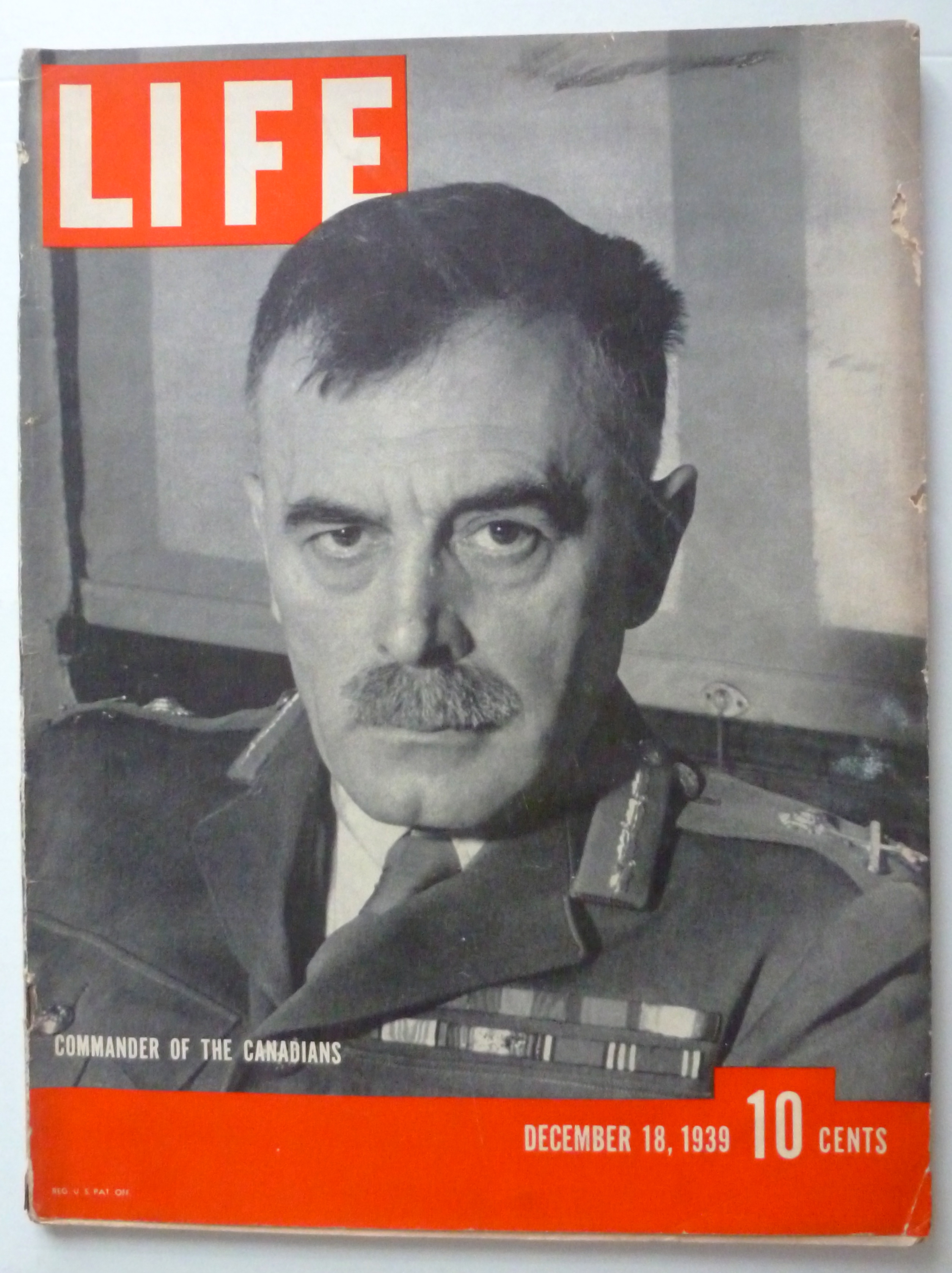 Life Magazine December 18, 1939 Commander Of Canadians