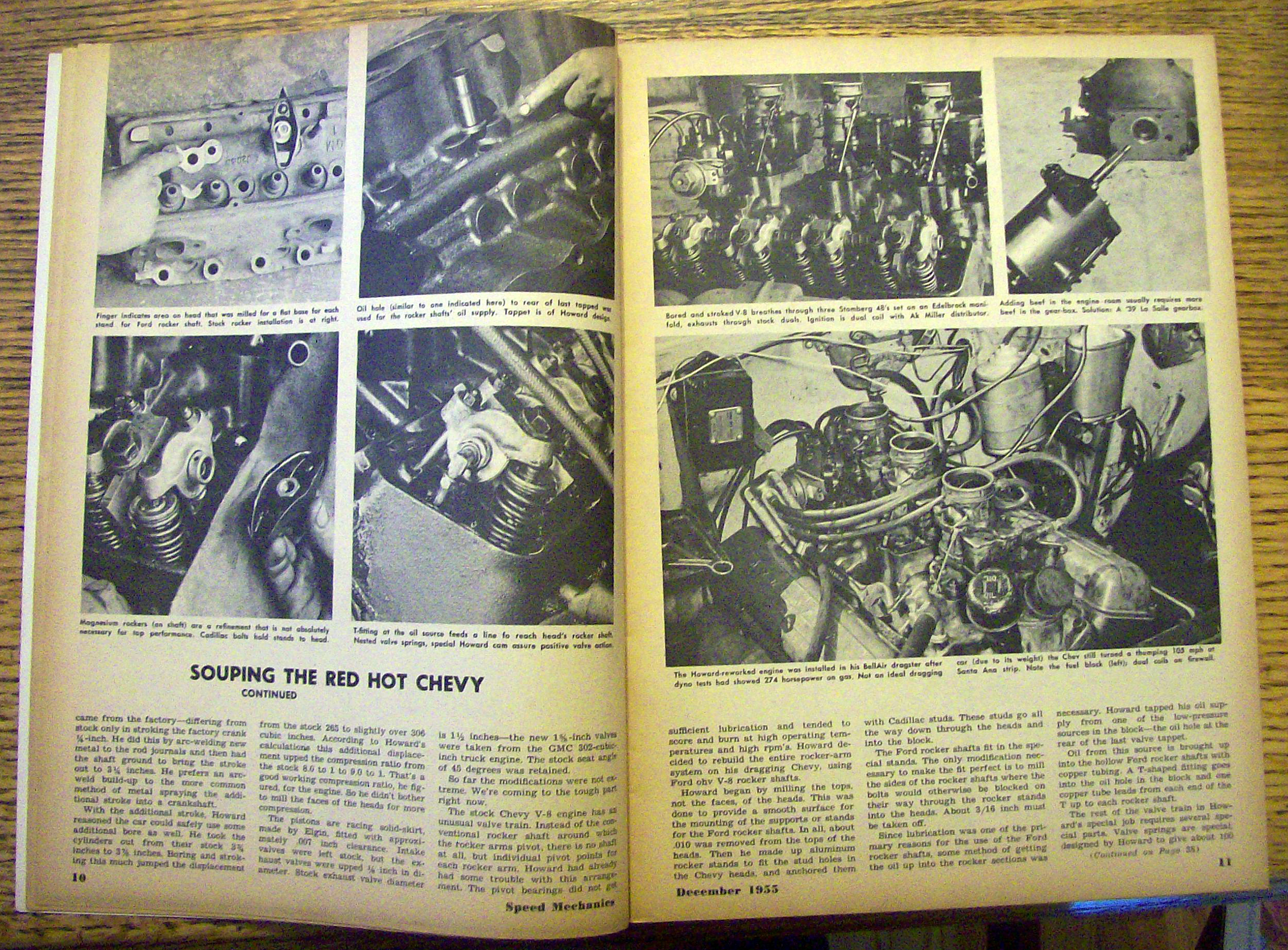 Speed Mechanics December 1955 Souping The Red Hot Chevy