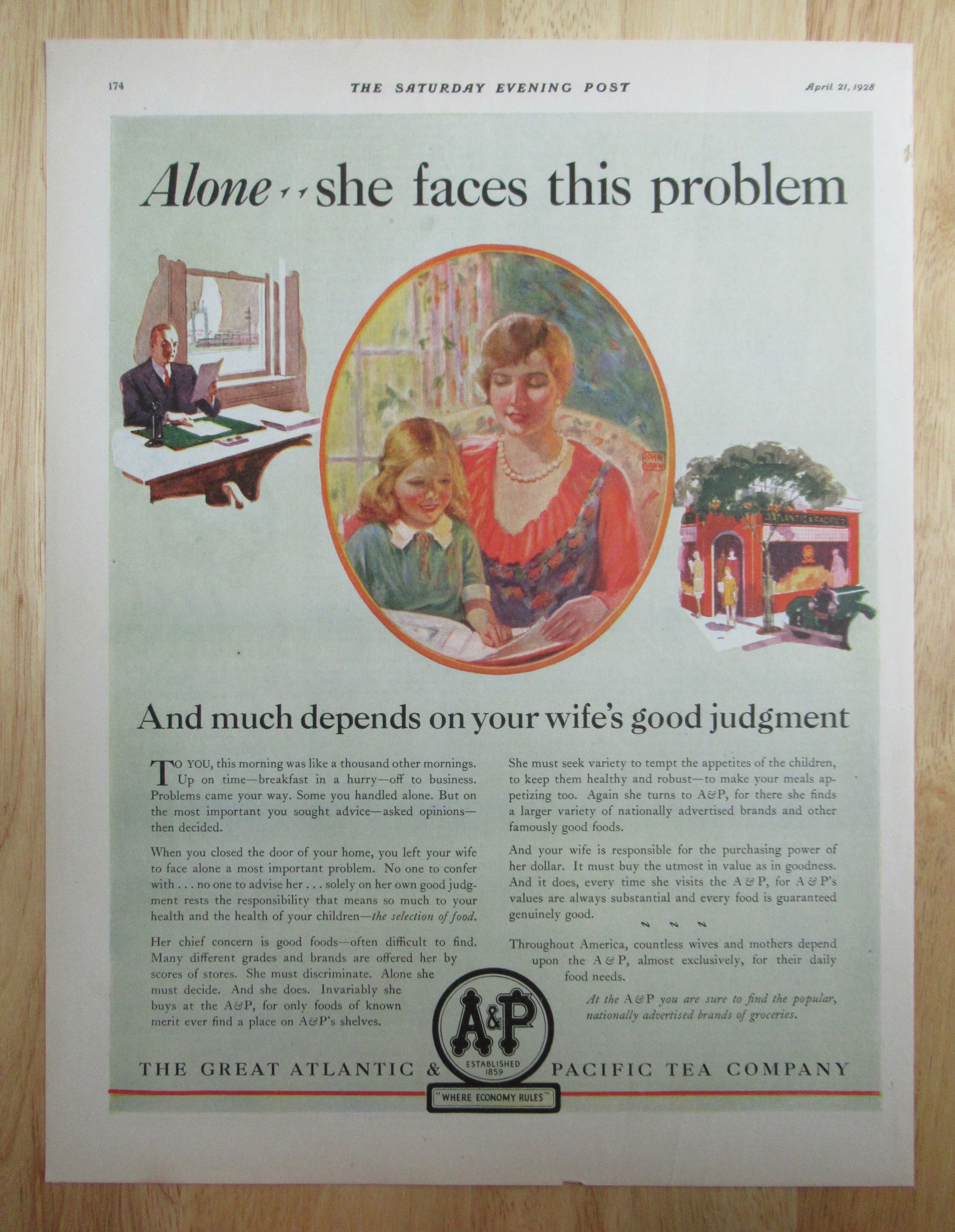 1928 A & P (Great Atlantic & Pacific Tea Co) with Mom