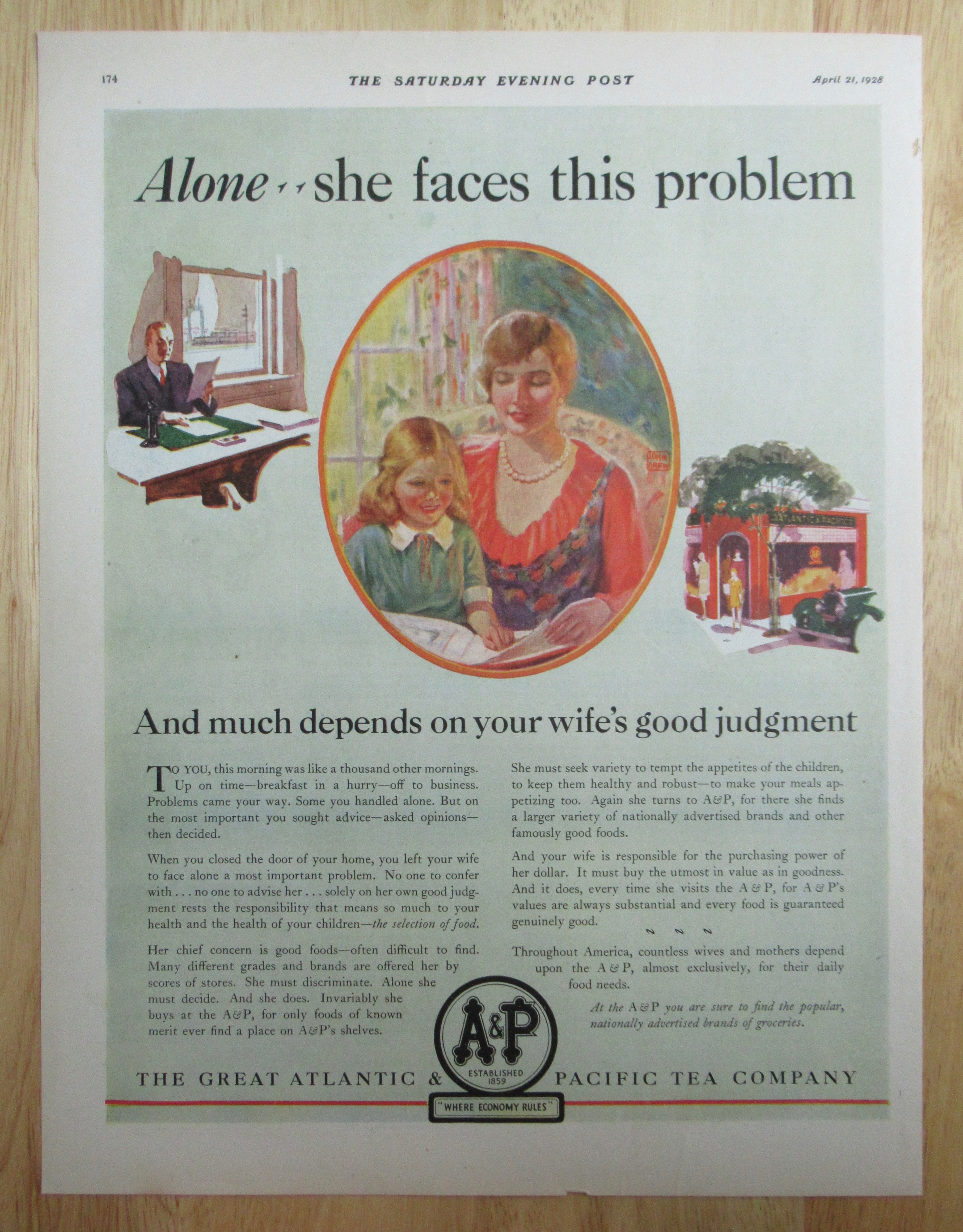 1928 A & P (Great Atlantic & Pacific Tea Co) with Mom