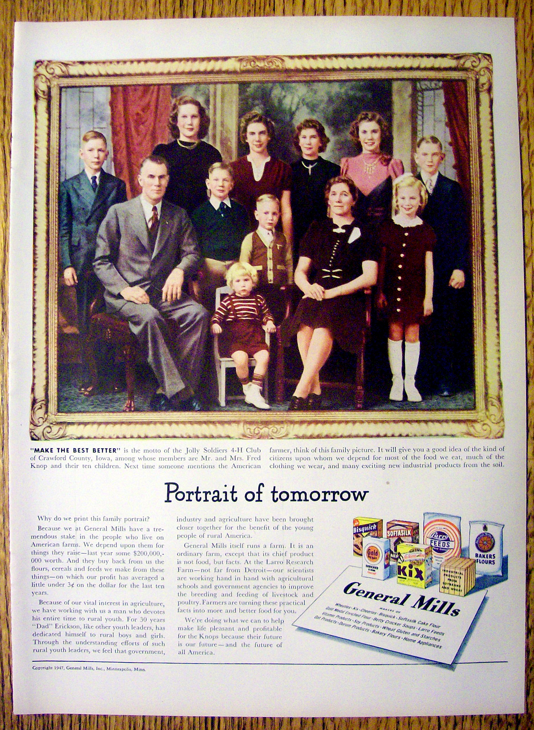 1947 General Mills with the Knop Family