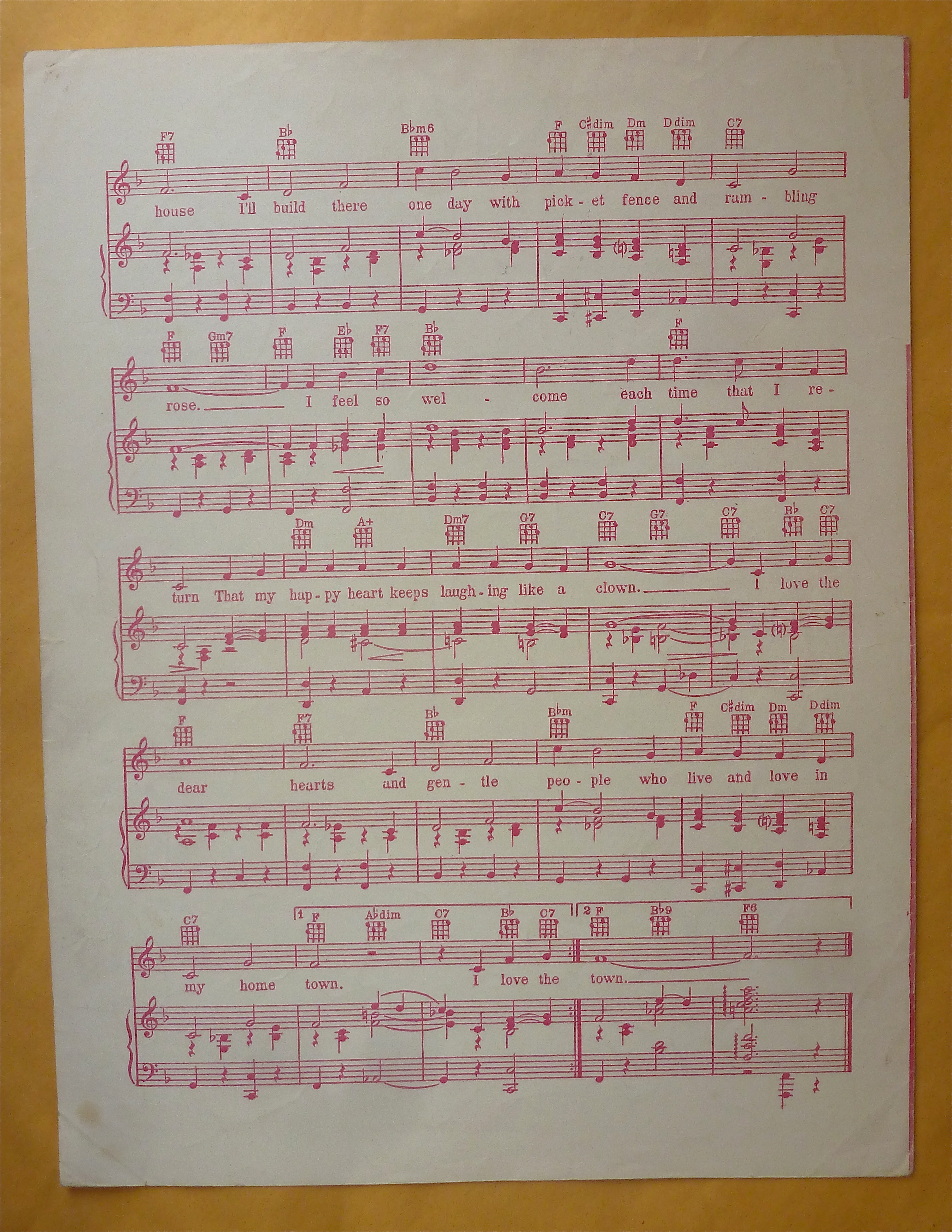 Sheet Music For 1949 Dear Hearts & Gentle People