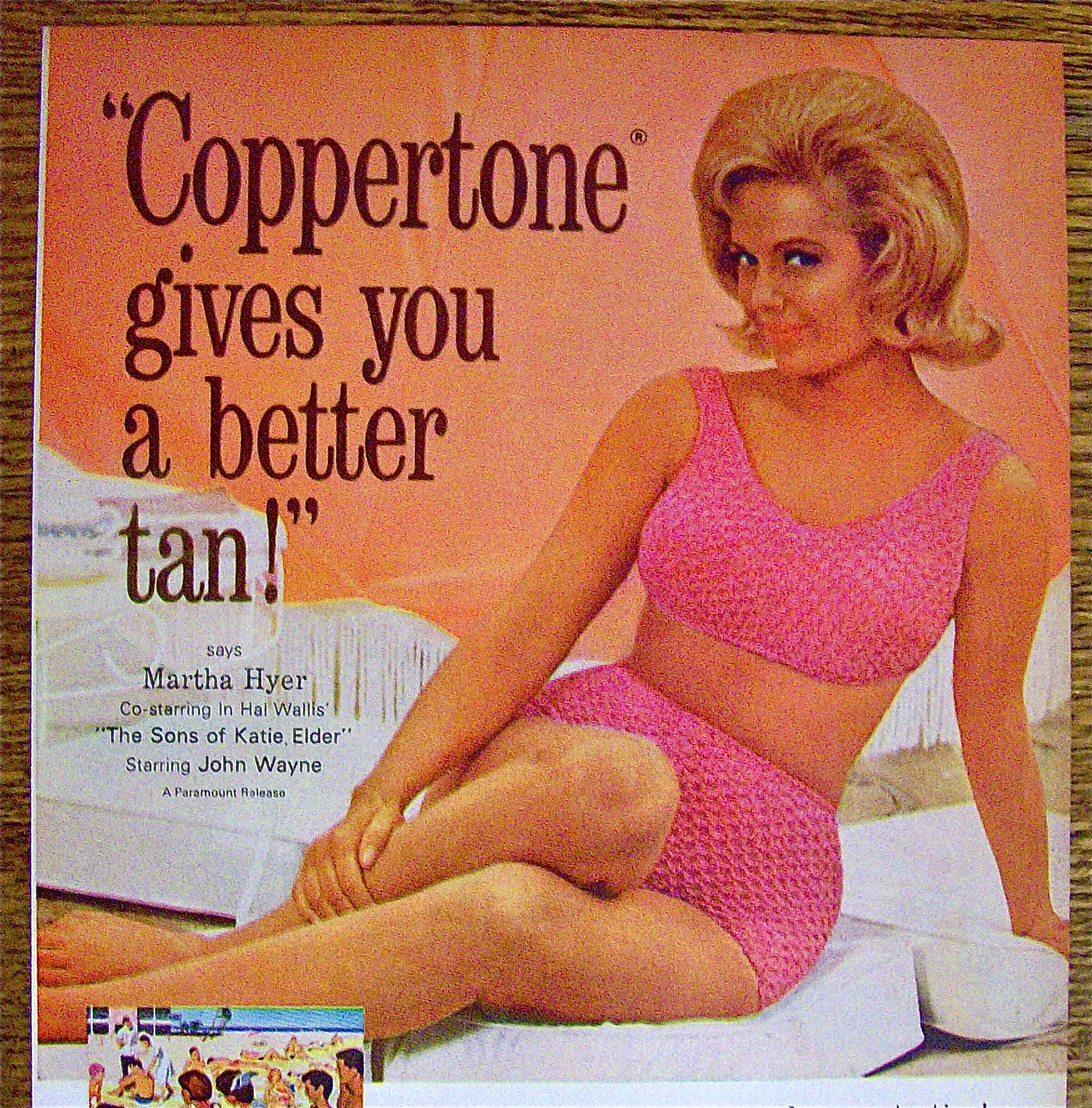 1965 Coppertone with Martha Hyer