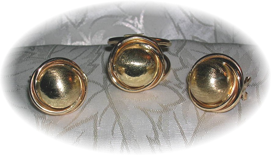 Earrings 10K Yellow  Gold French Back Dome