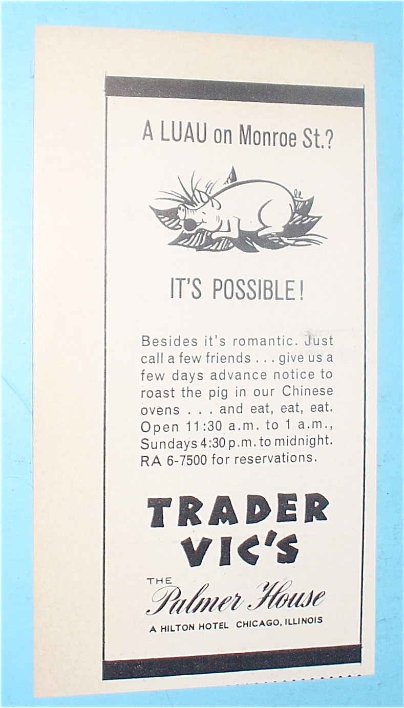 1966 Trader Vic's With Luau On Monroe