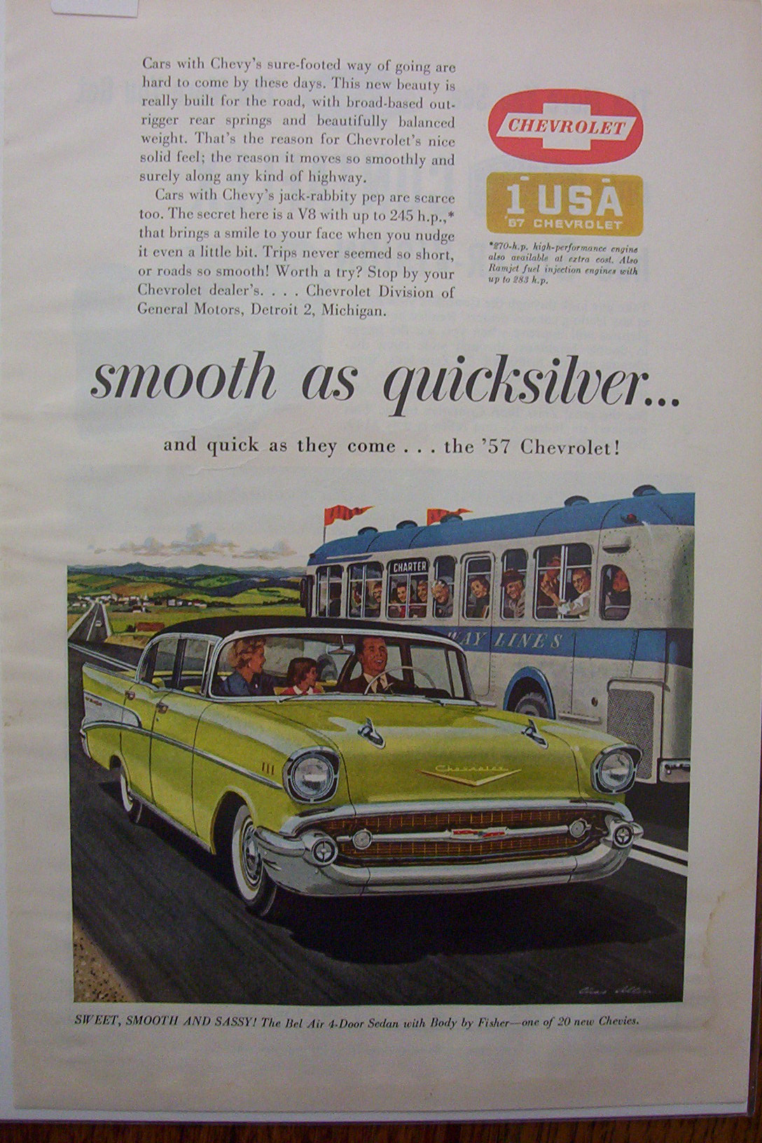 1957 Chevrolet with Chevy Bel Air 4 Door Sedan
