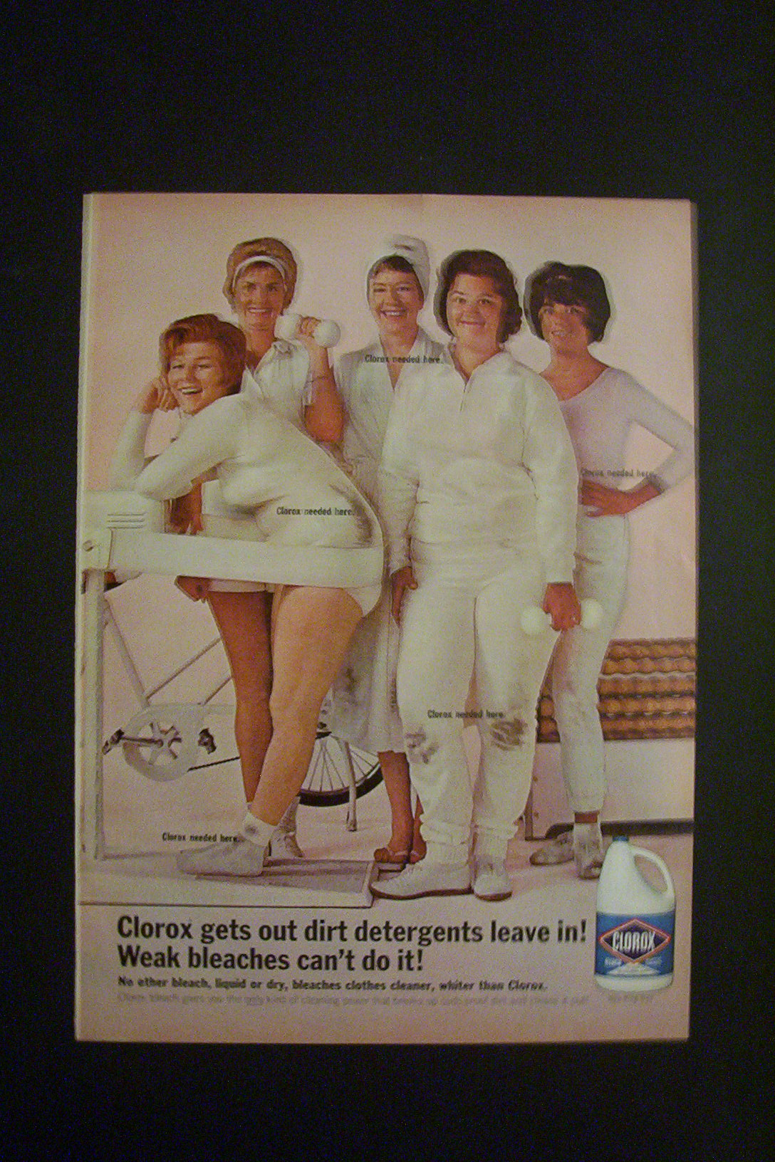 1965 Clorox Bleach with 5 Different Women