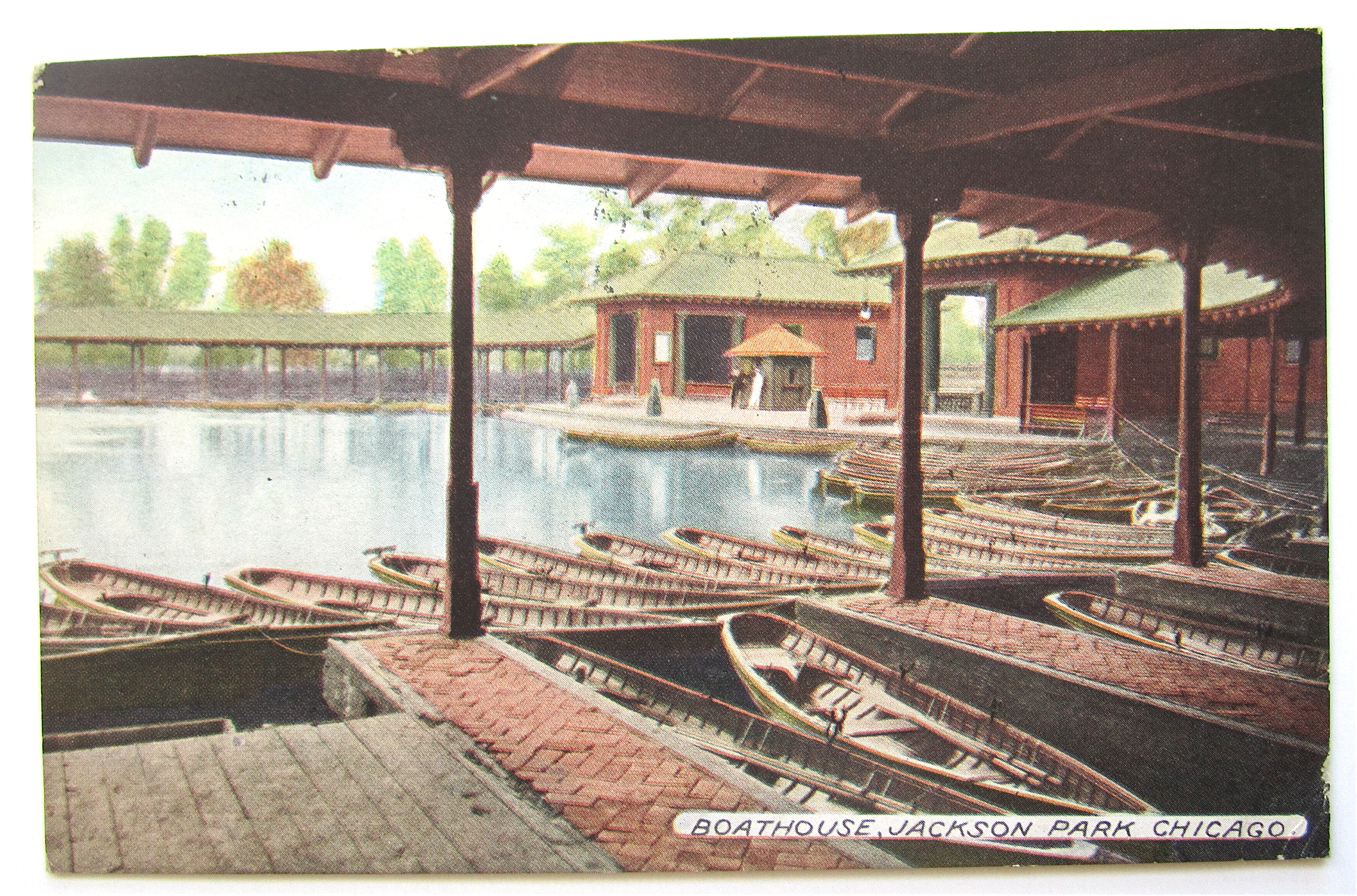 Boathouse, Jackson Park, Chicago Postcard
