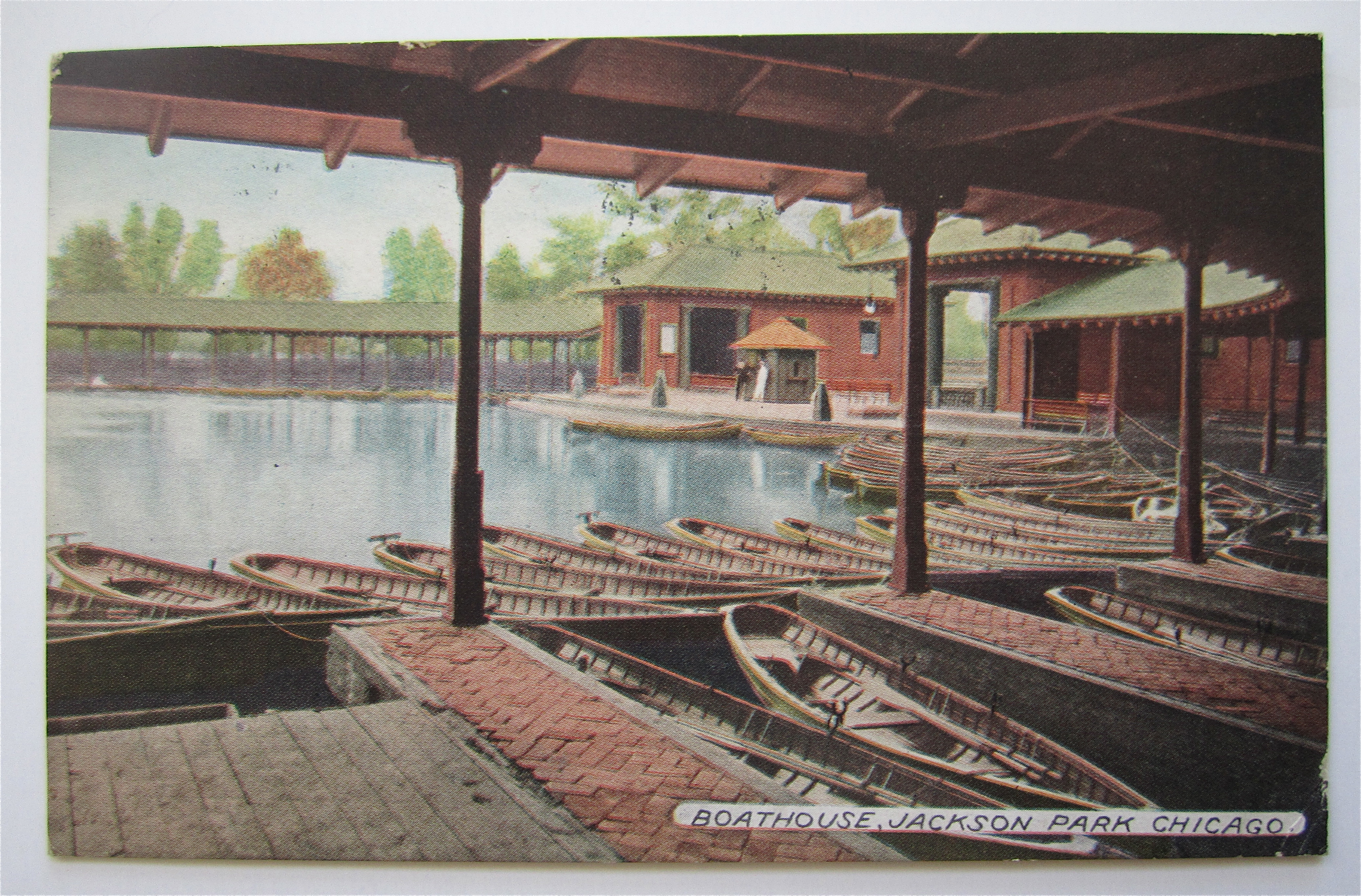 Boathouse, Jackson Park, Chicago Postcard