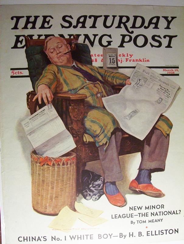 Saturday Evening Post Cover By Howitt - March 19, 1938