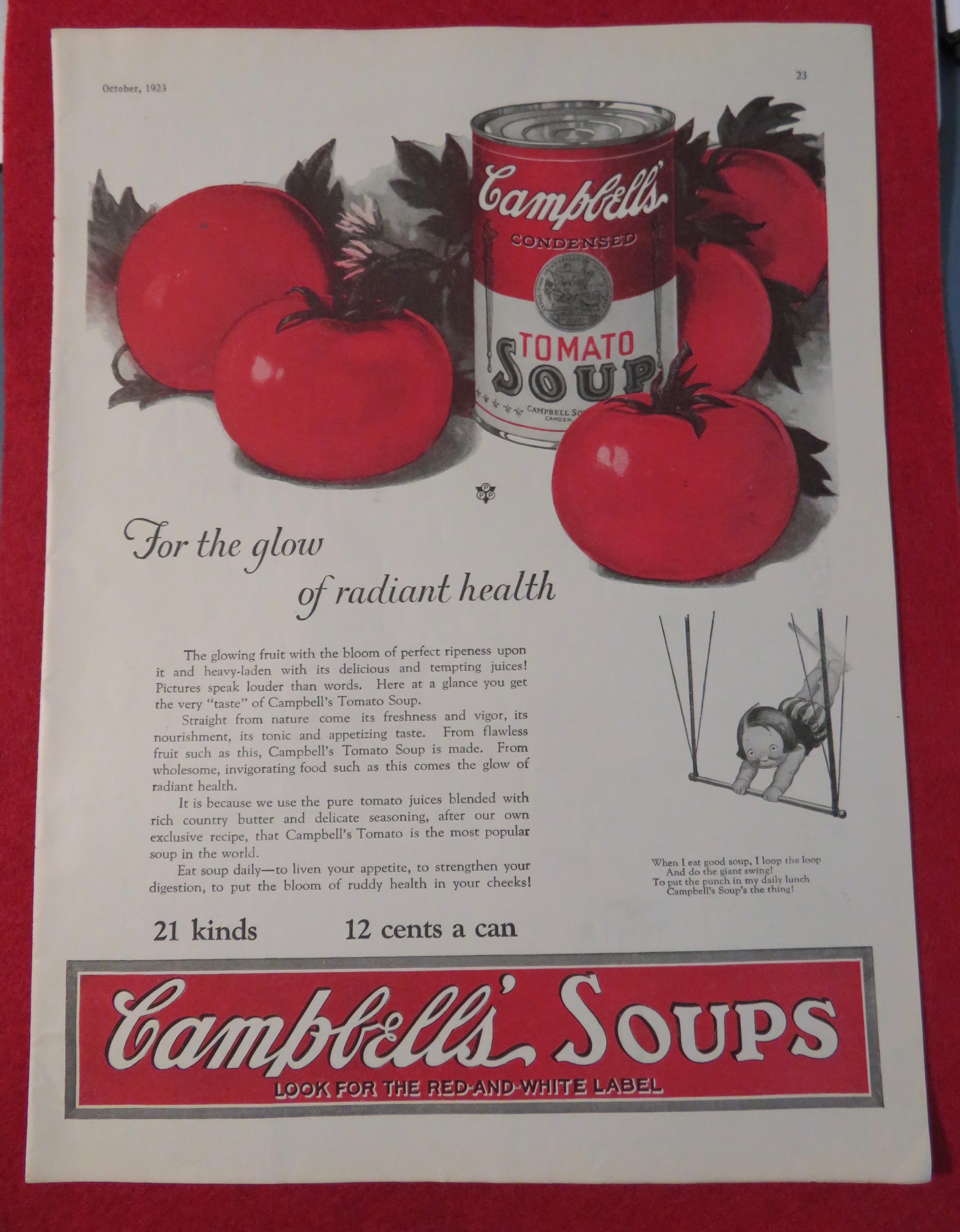 1923 Campbell's Tomato Soup with Tomatoes