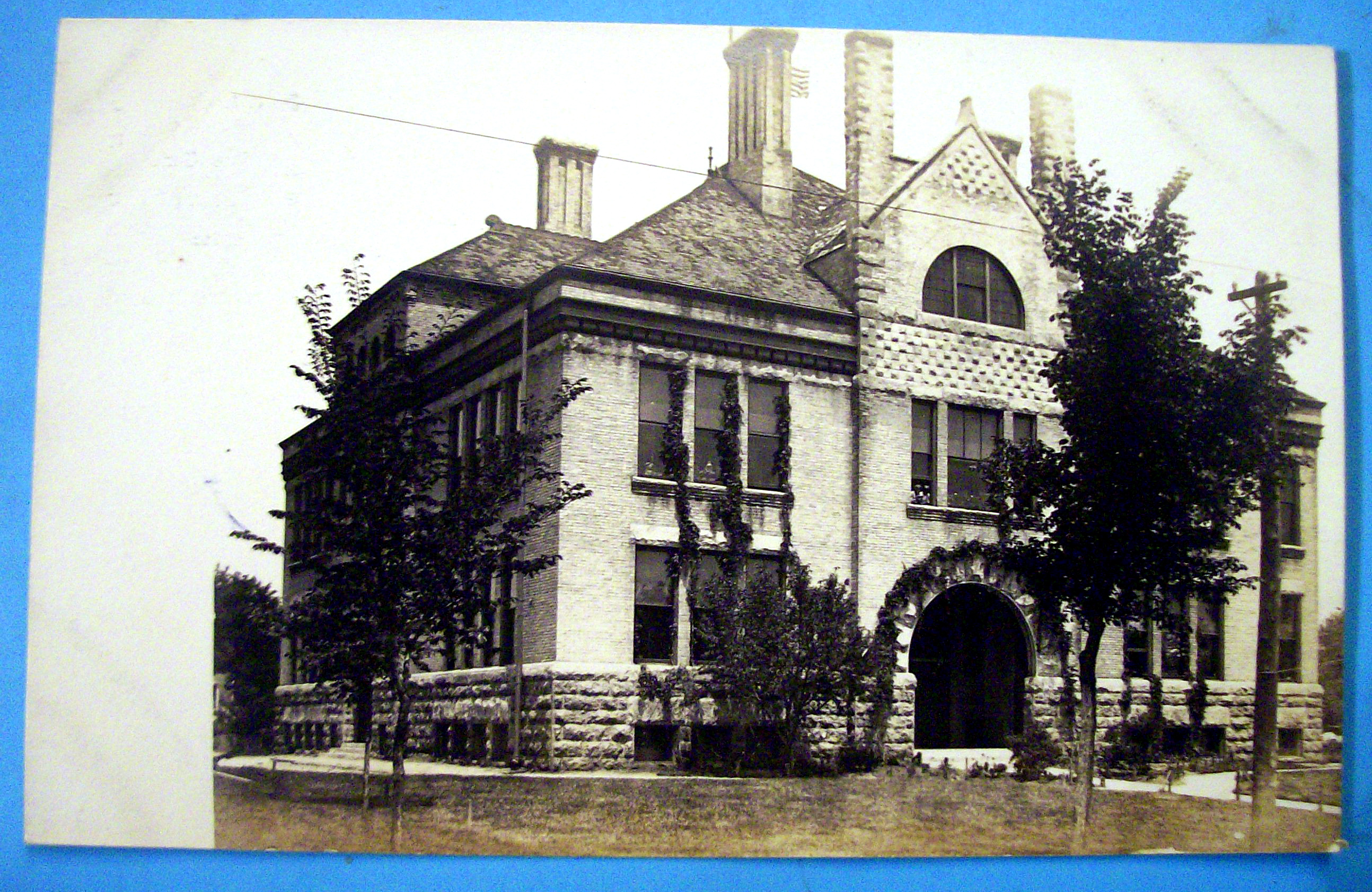 Two Story Building Postcard of a Vintage Building