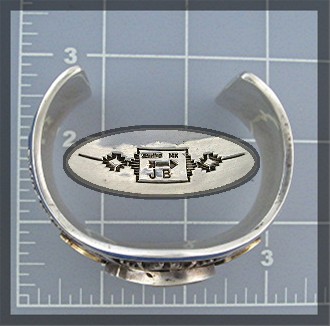 Navajo 14K Gold Sterling Silver John Begay Cuff