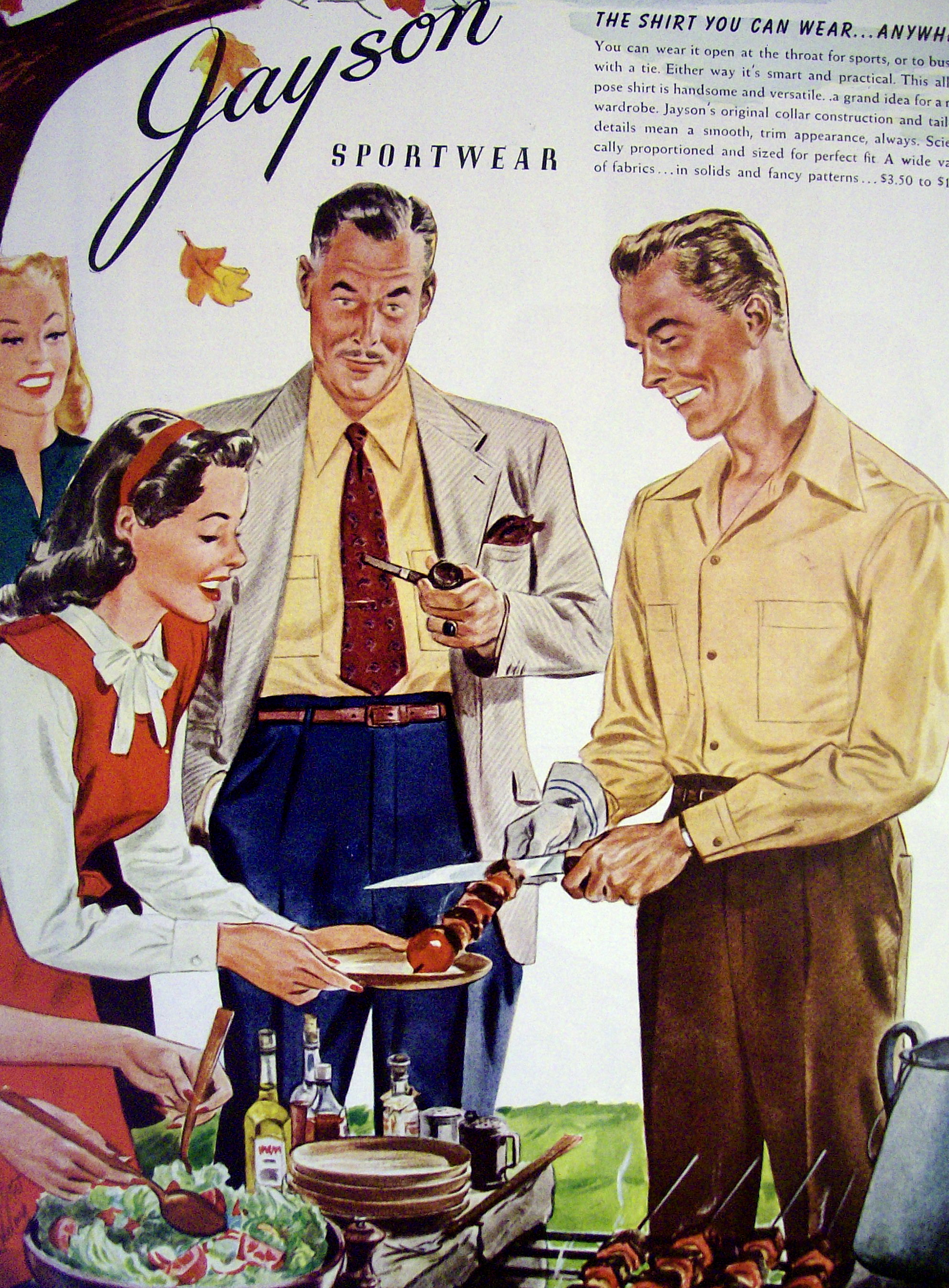 1945 Jayson Sportswear with People Grilling