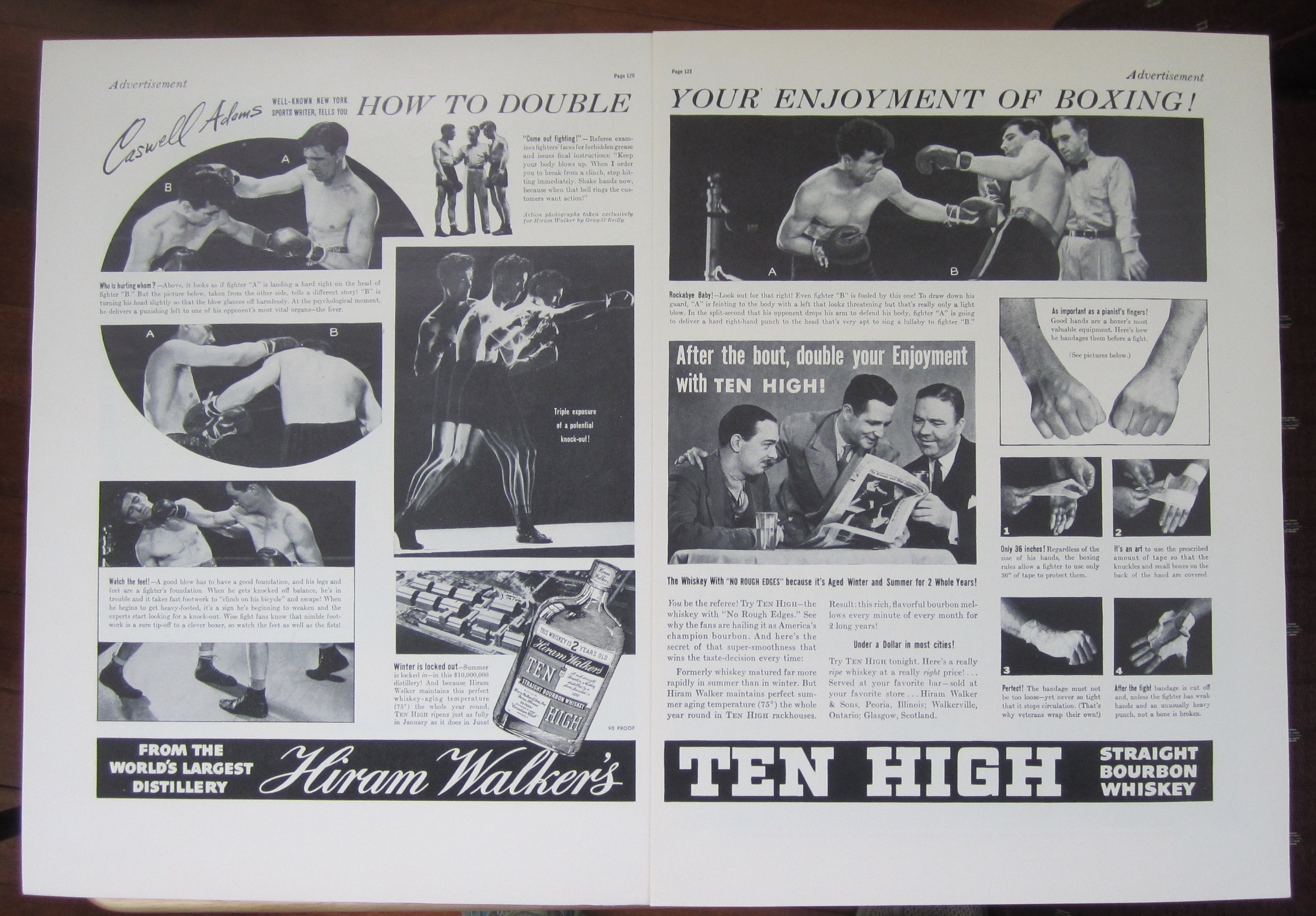 1937 Hiram Walker's Whiskey with Caswell Adams