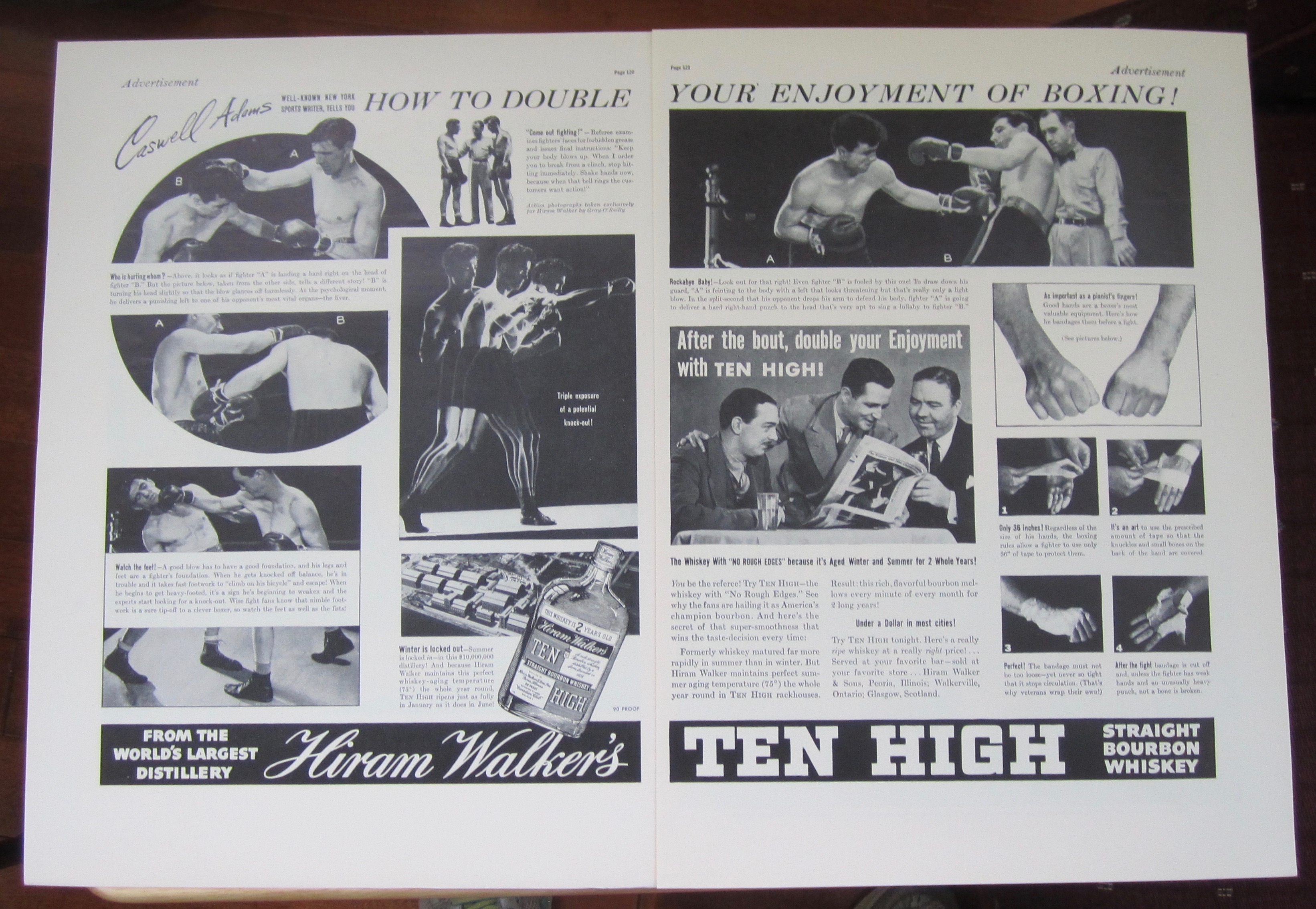 1937 Hiram Walker's Whiskey with Caswell Adams