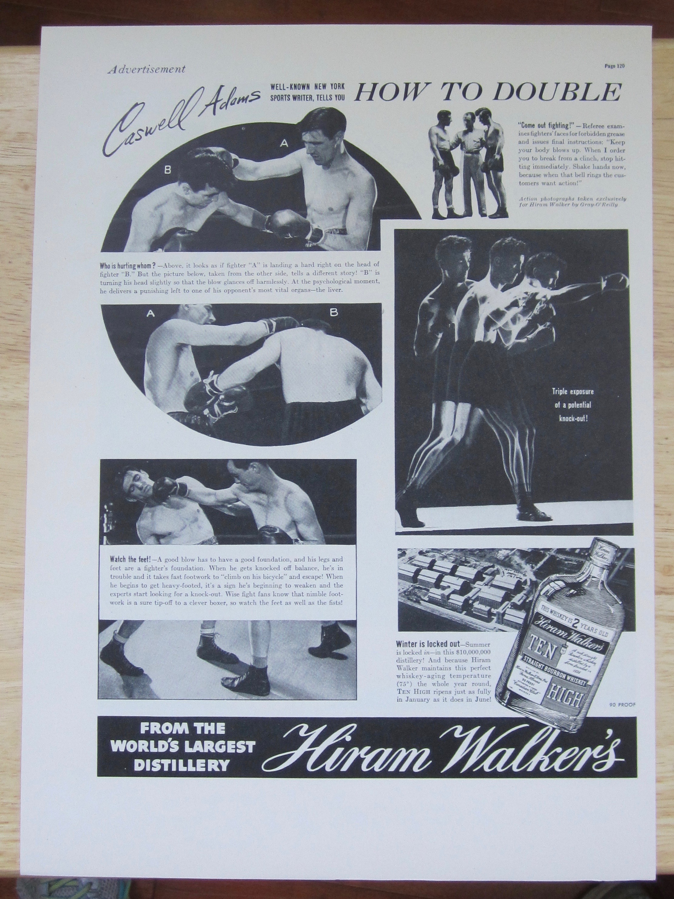 1937 Hiram Walker's Whiskey with Caswell Adams