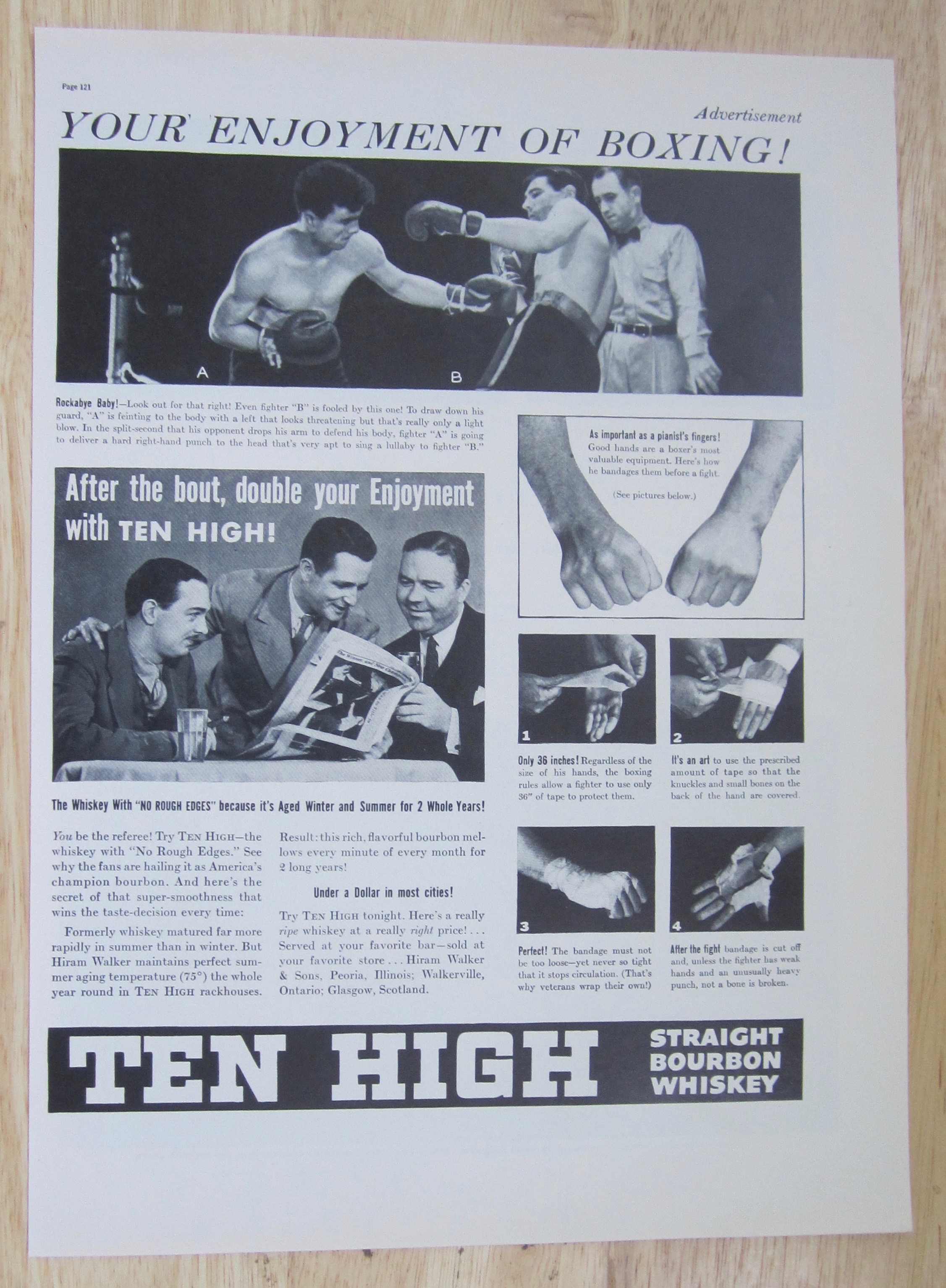 1937 Hiram Walker's Whiskey with Caswell Adams